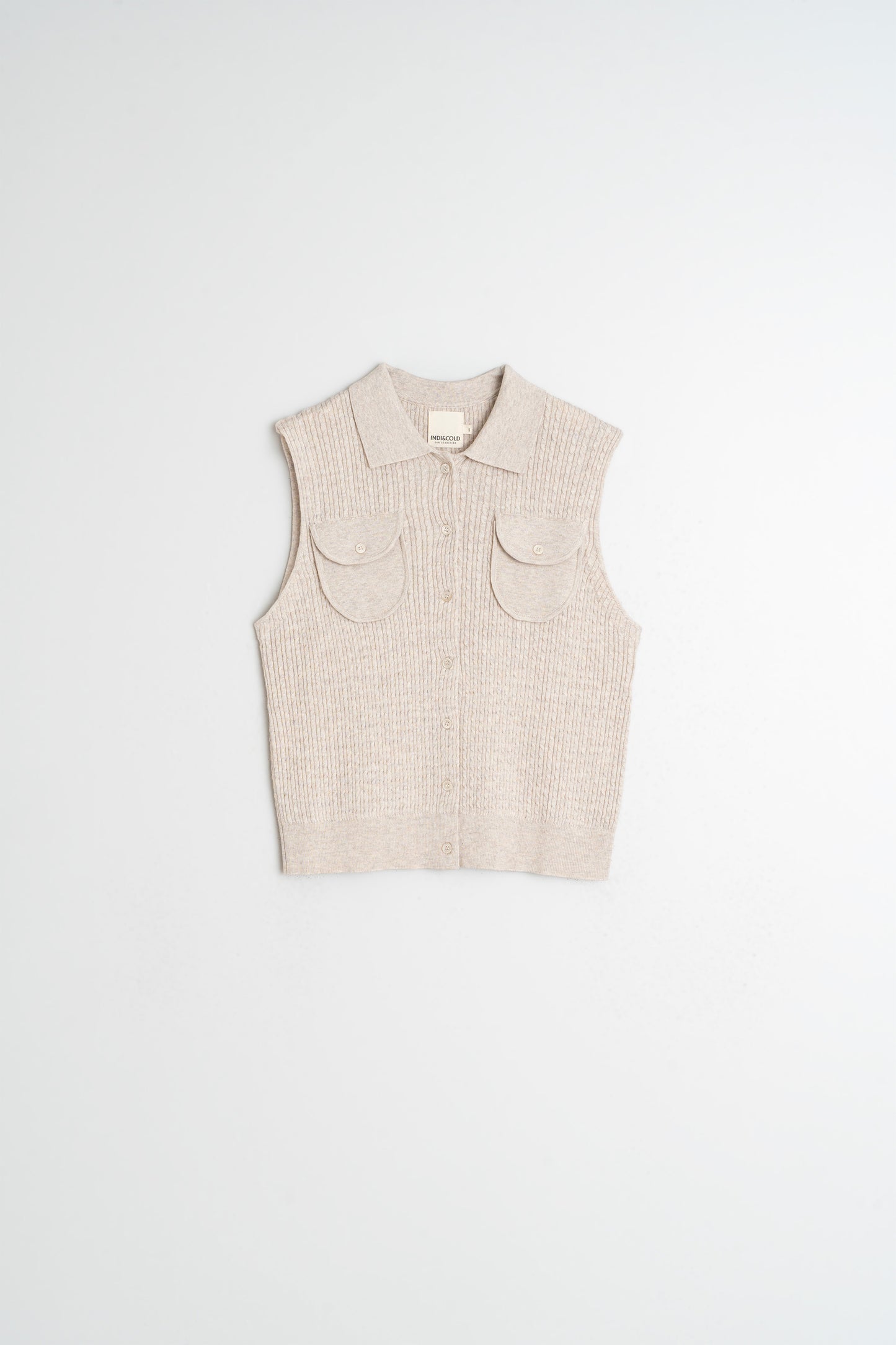 CABLE-KNIT VEST TOP