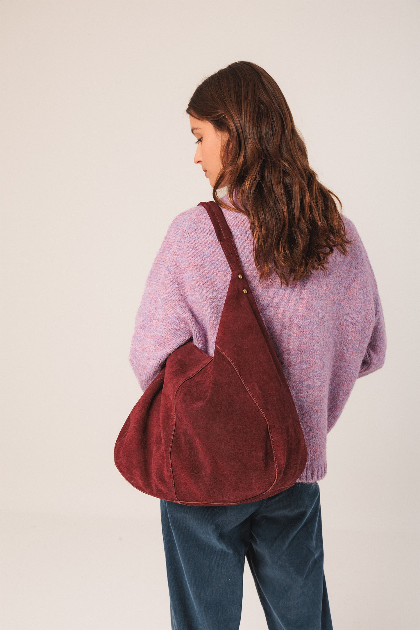 SPLIT LEATHER TOTE BAG