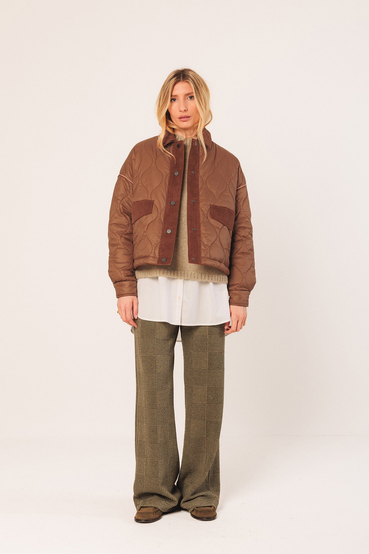 RETRO QUILTED BIKER JACKET
