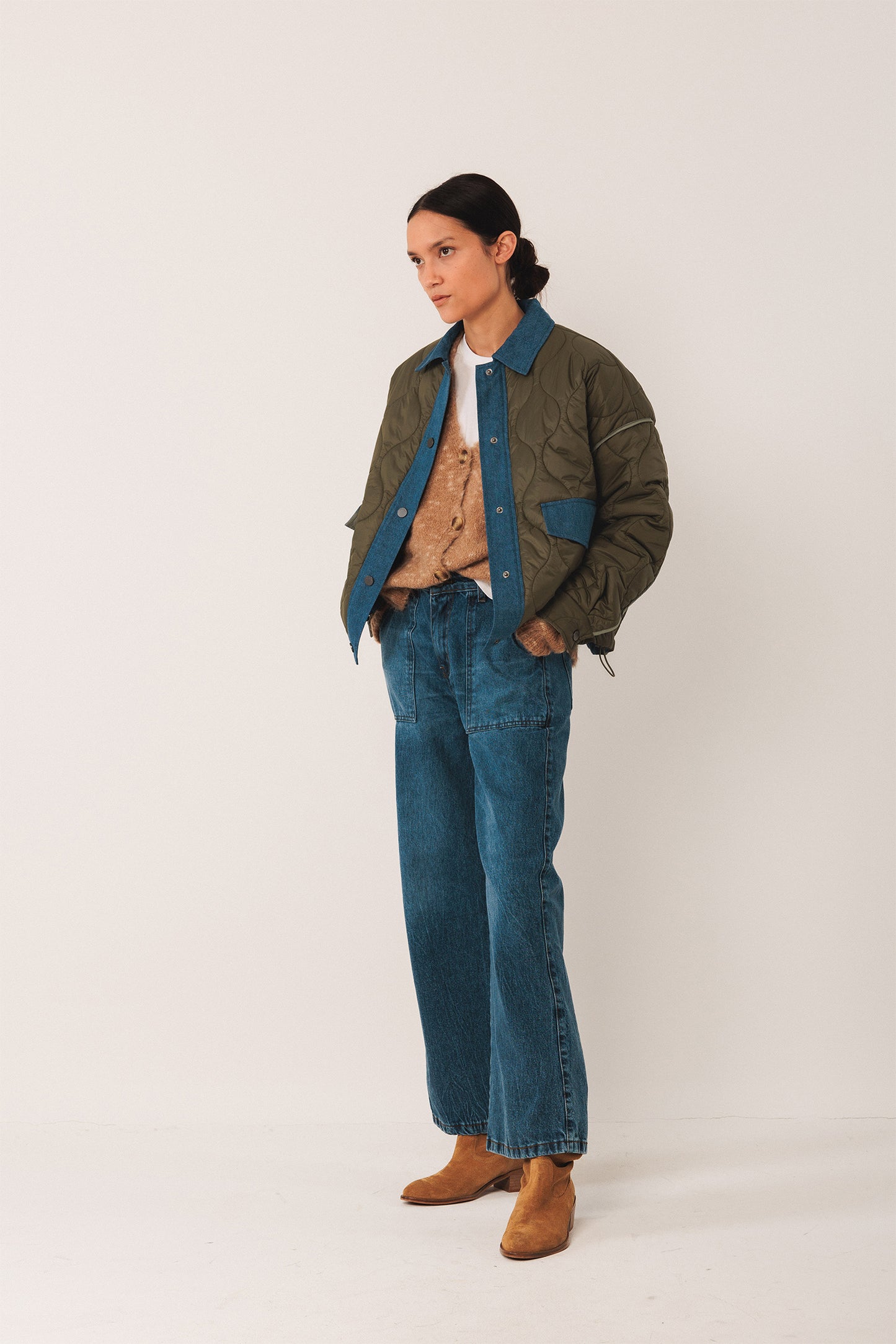 RETRO QUILTED BIKER JACKET