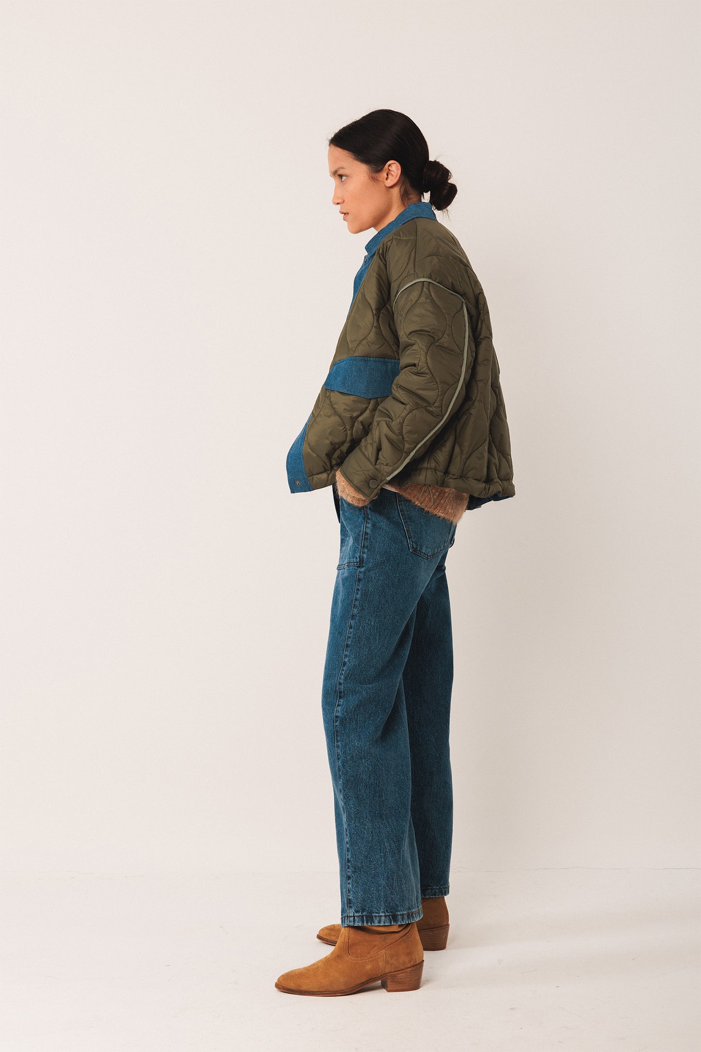 RETRO QUILTED BIKER JACKET