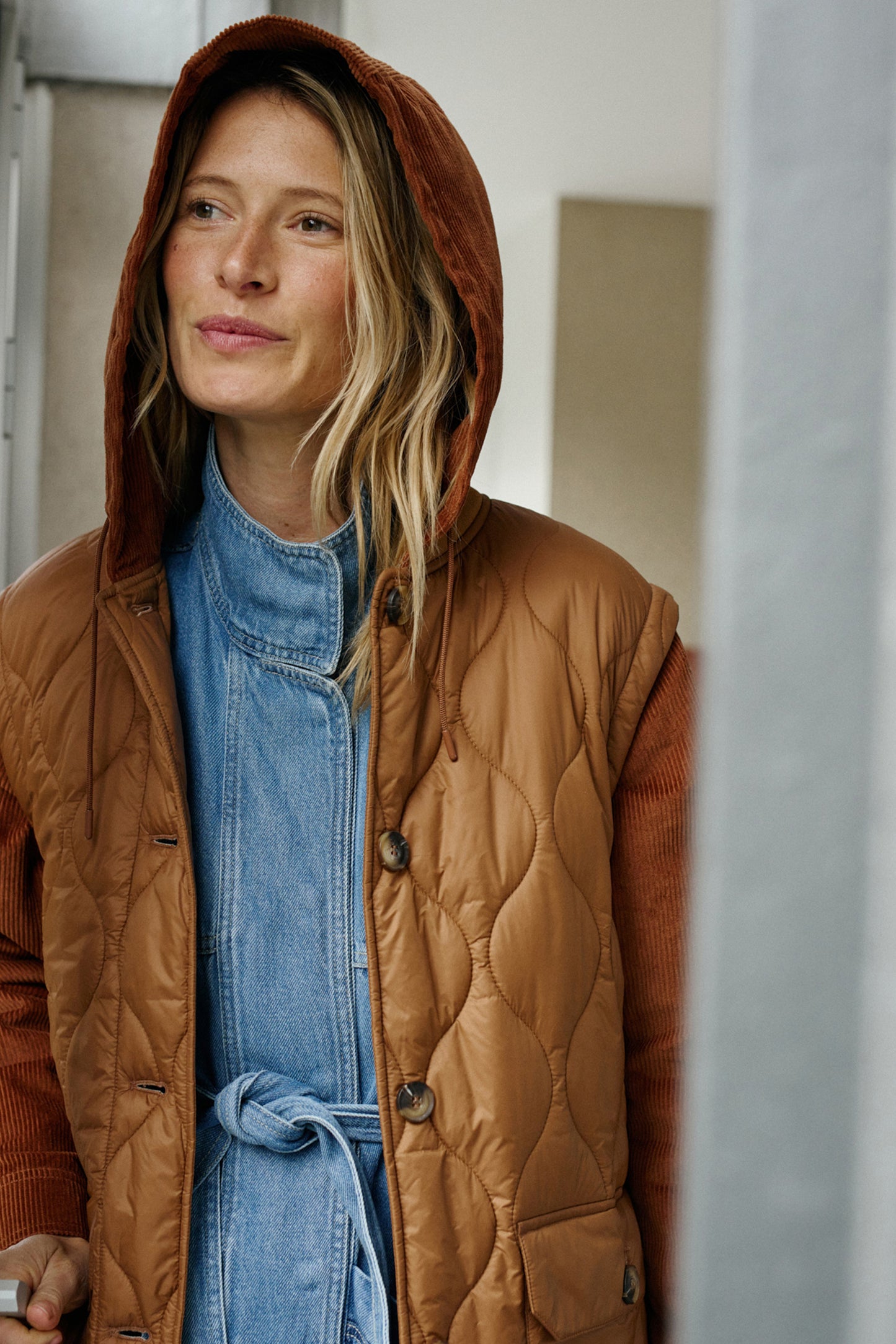 COMBINATION QUILTED COAT