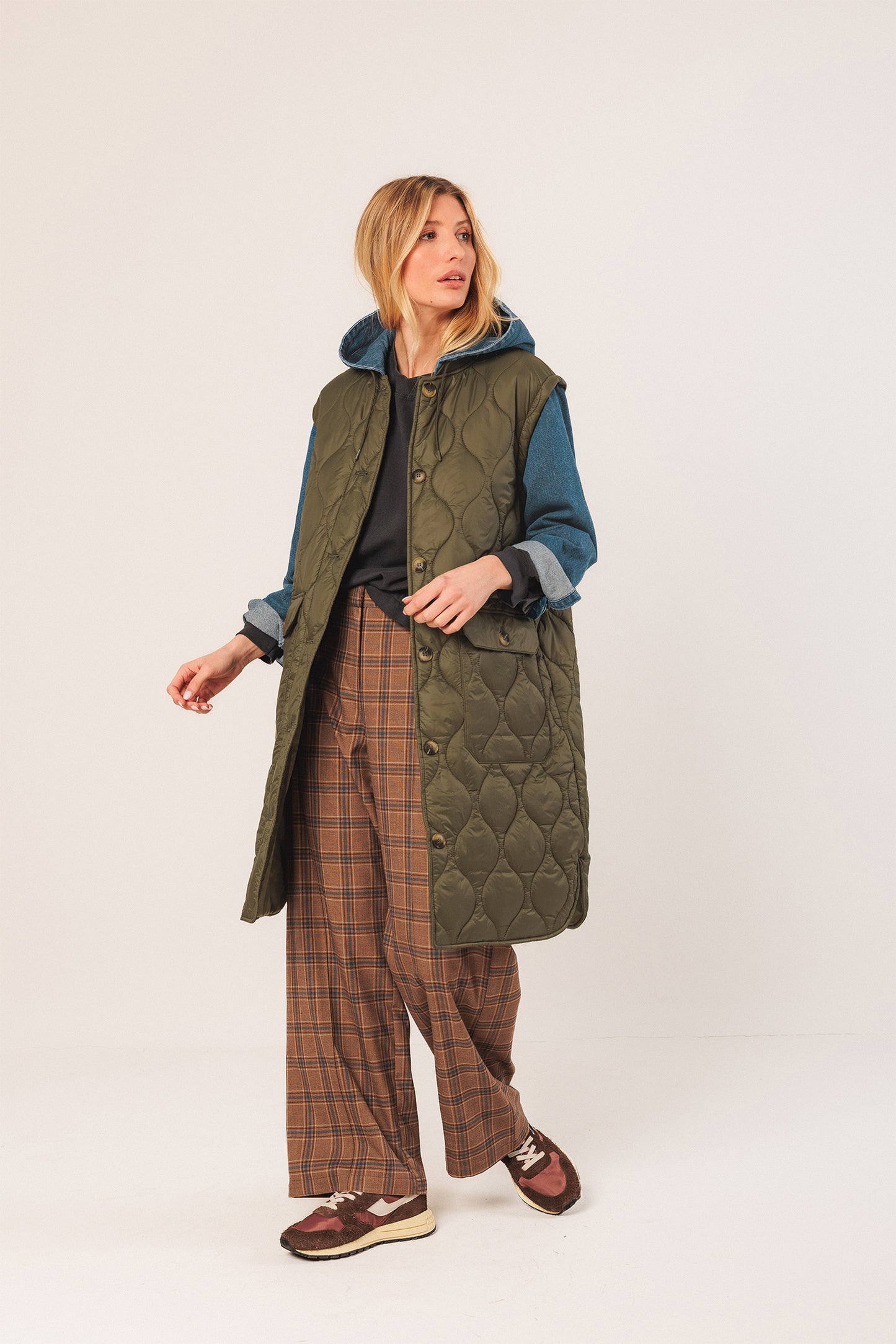COMBINATION QUILTED COAT