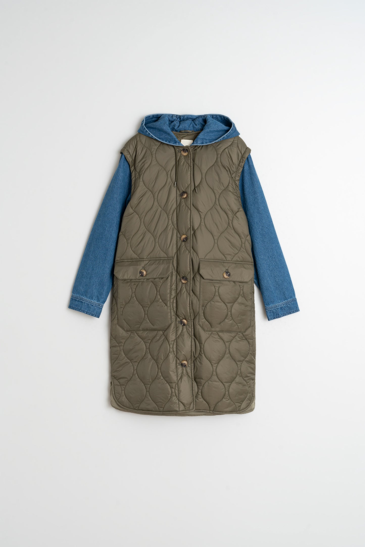 COMBINATION QUILTED COAT