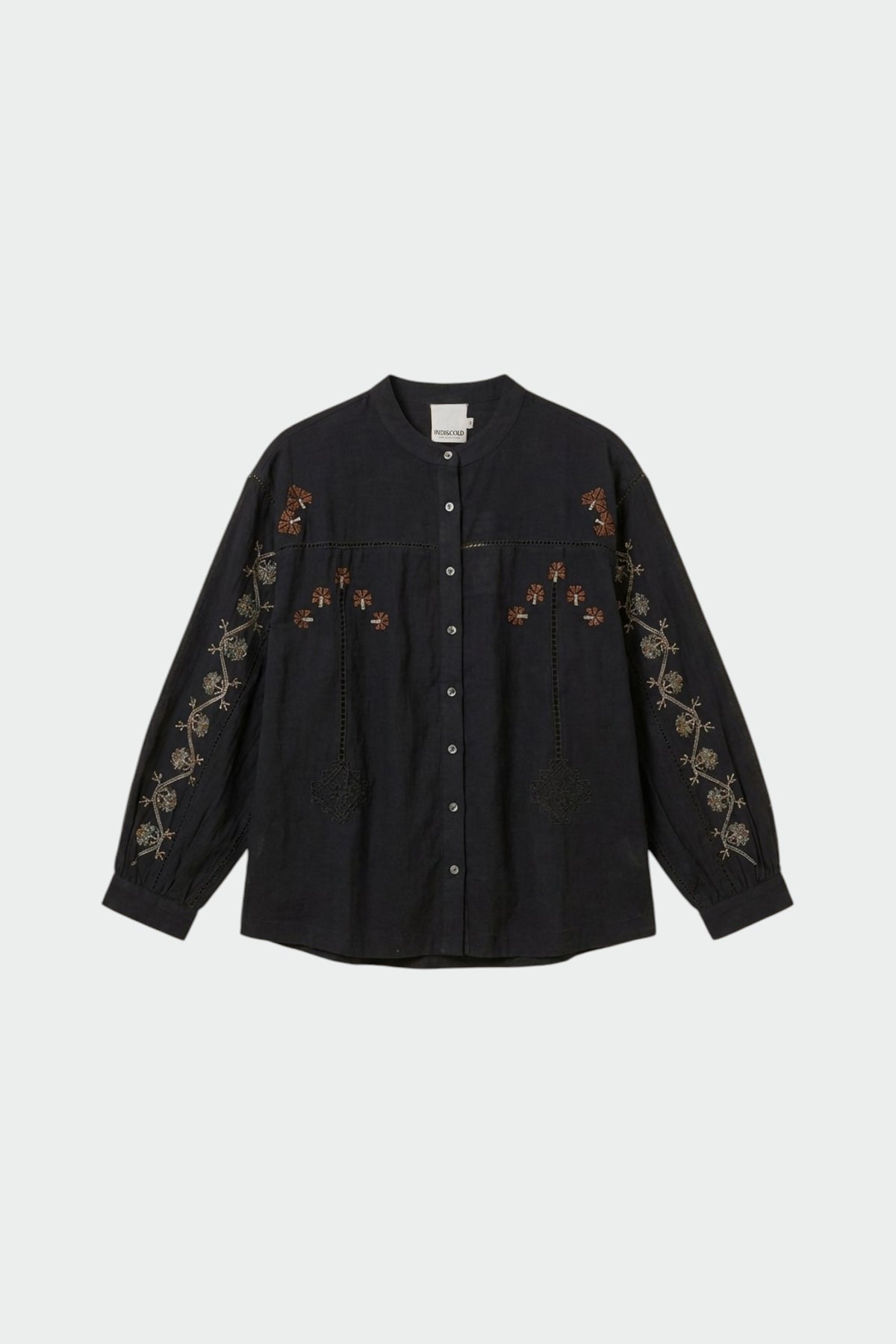 VOLUMINOUS EMBROIDERED SHIRT