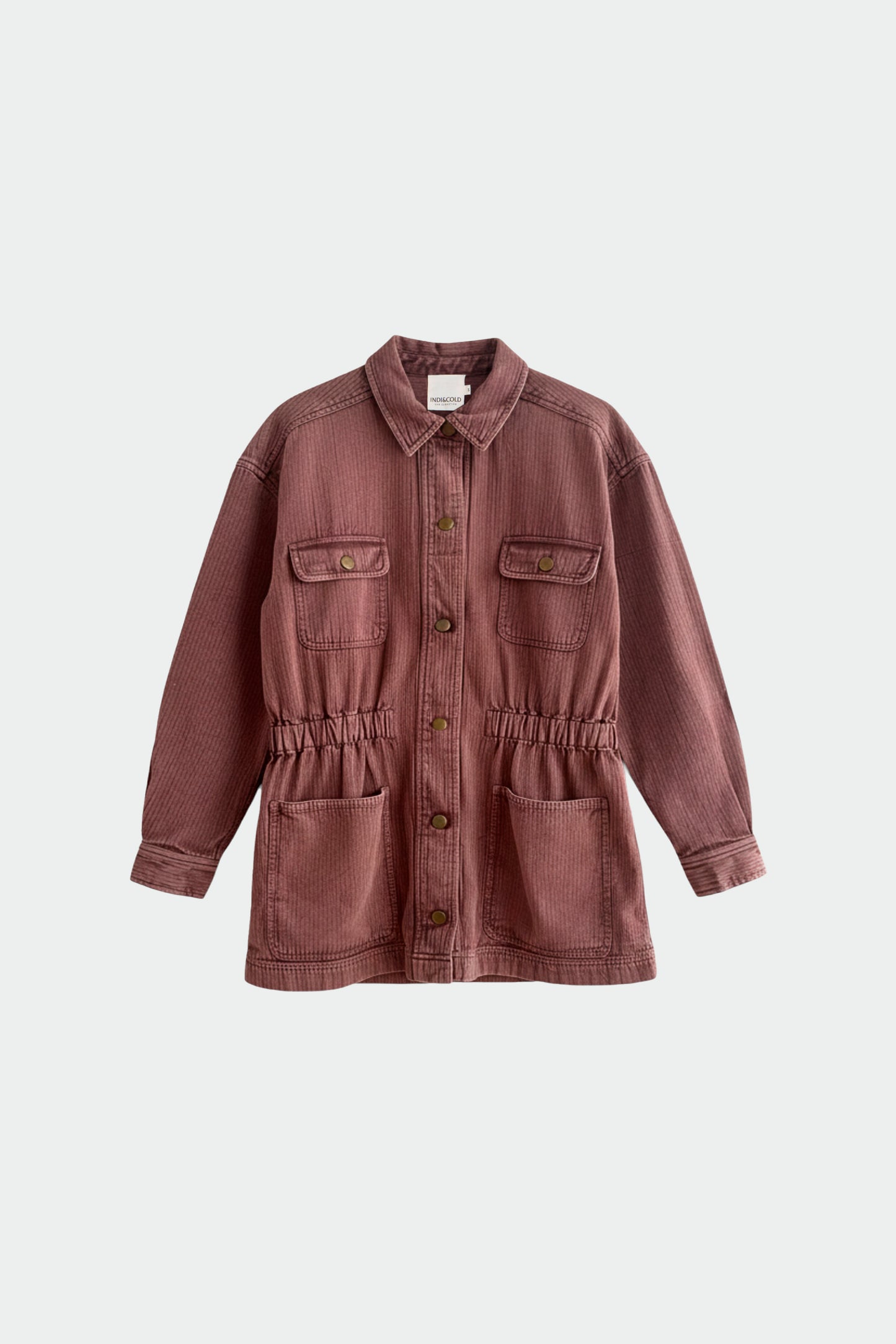 VINTAGE-WASHED HERRINGBONE JACKET