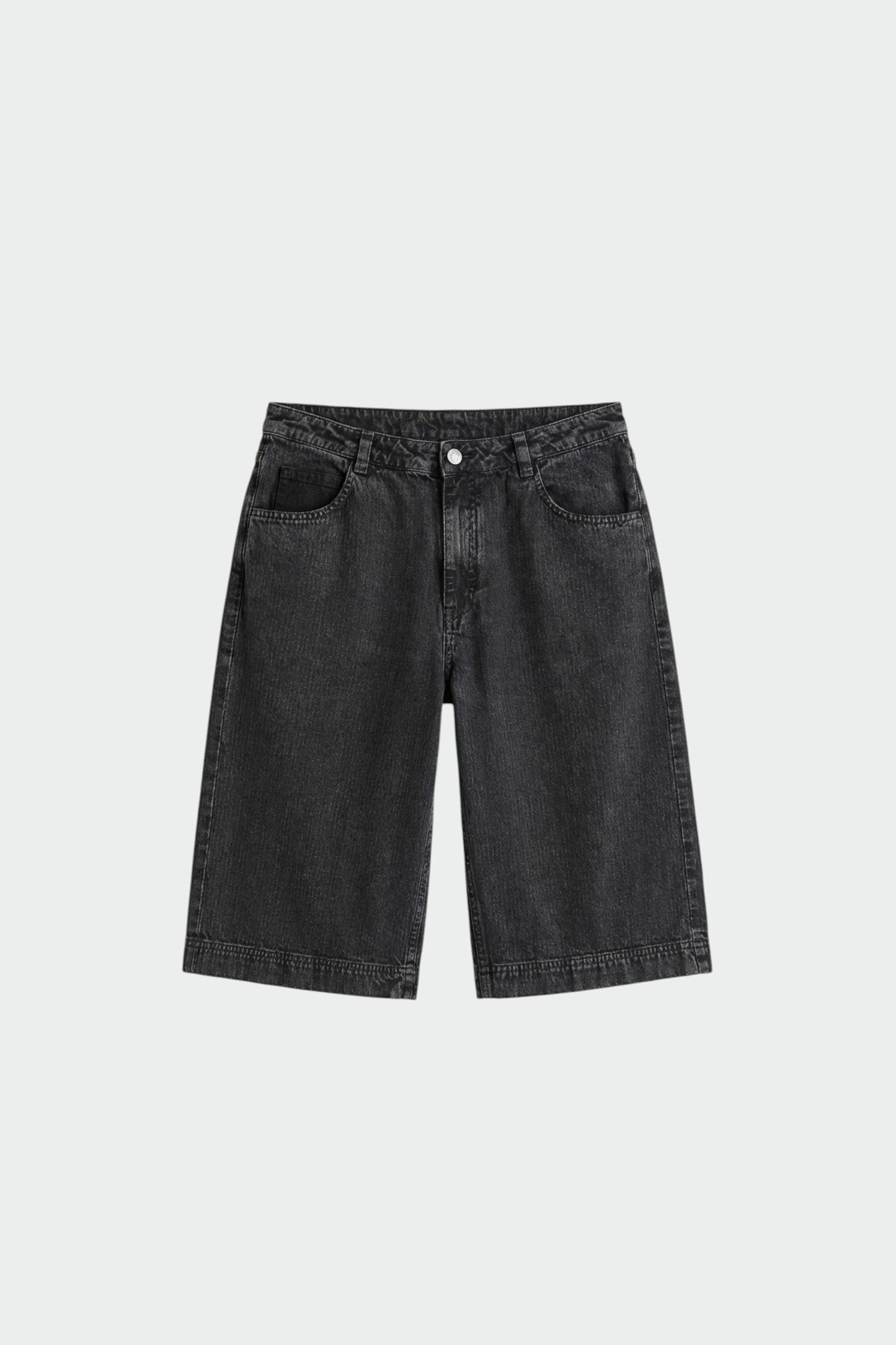 VINTAGE-WASHED HERRINGBONE BERMUDA