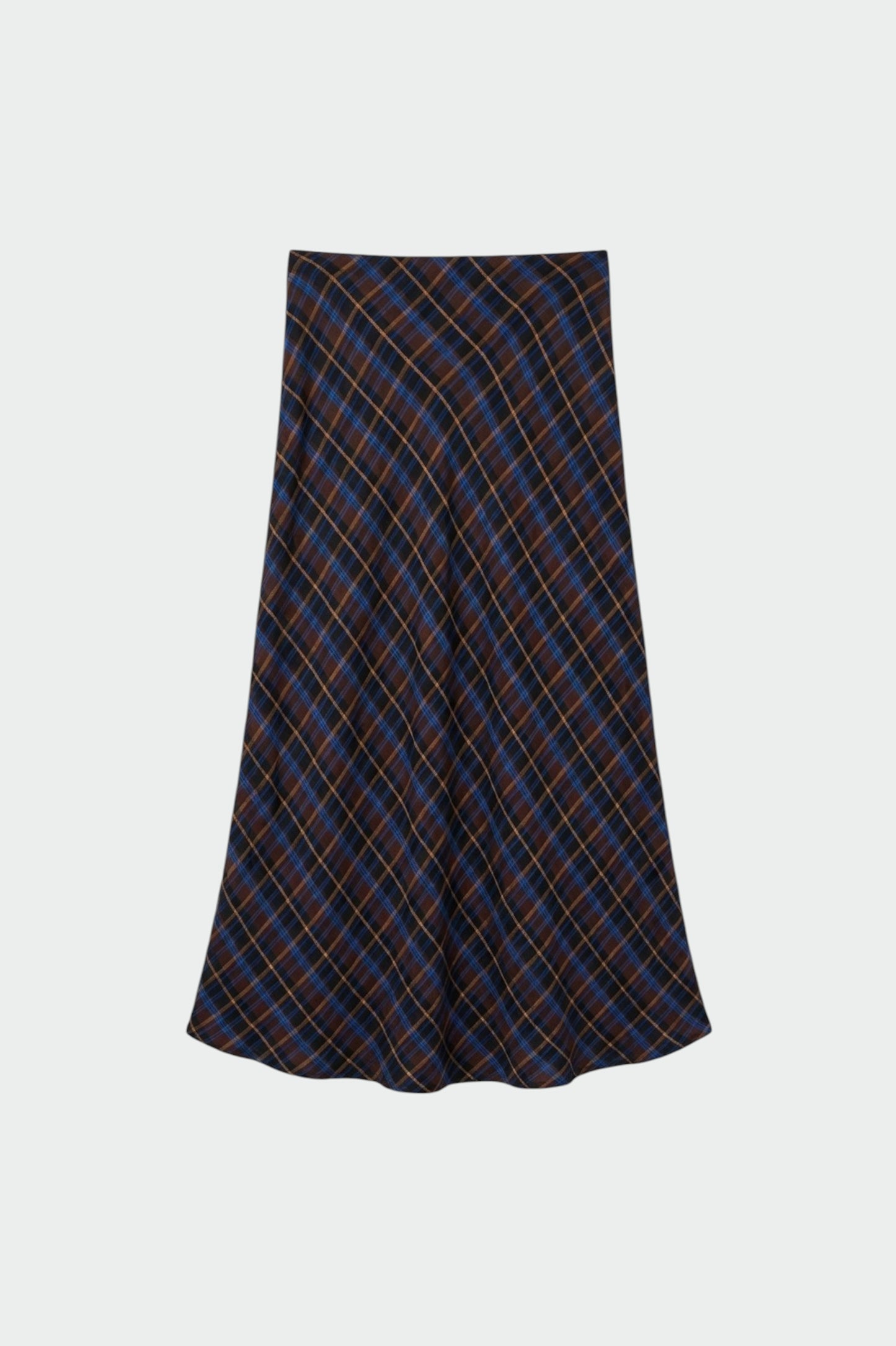 LONG MULTICOLOR CHECKERED SKIRT