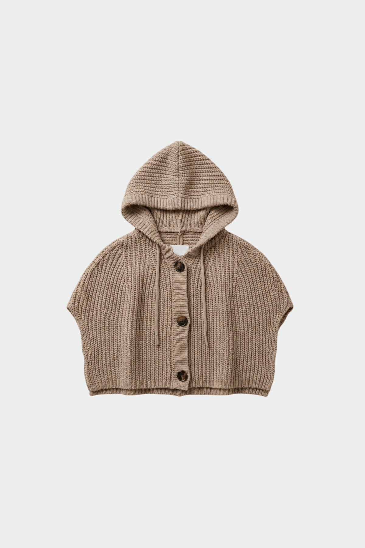 KNITTED SHAWL WITH HOOD