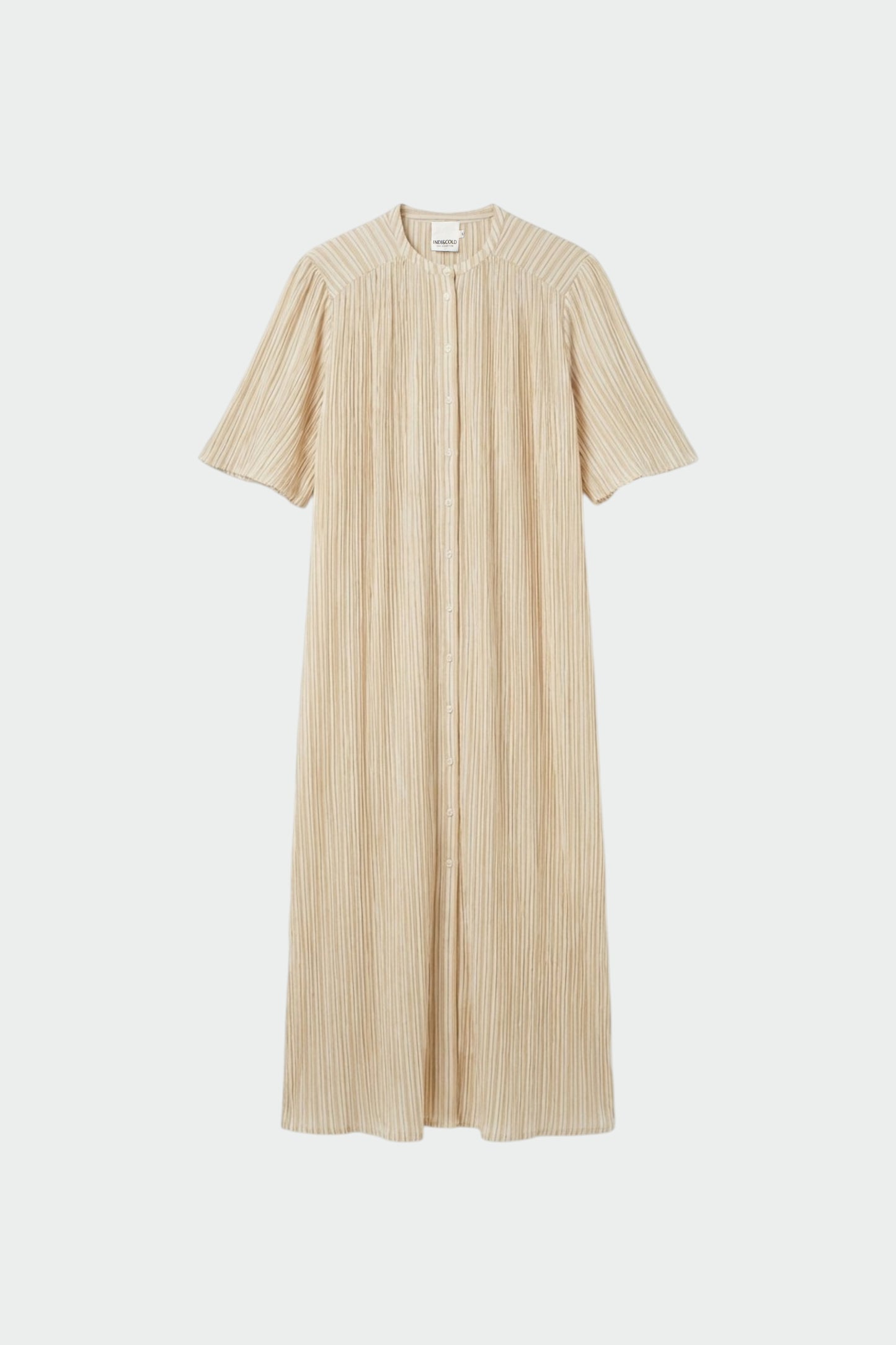 STRIPED DOUBLE-GAUZE DRESS
