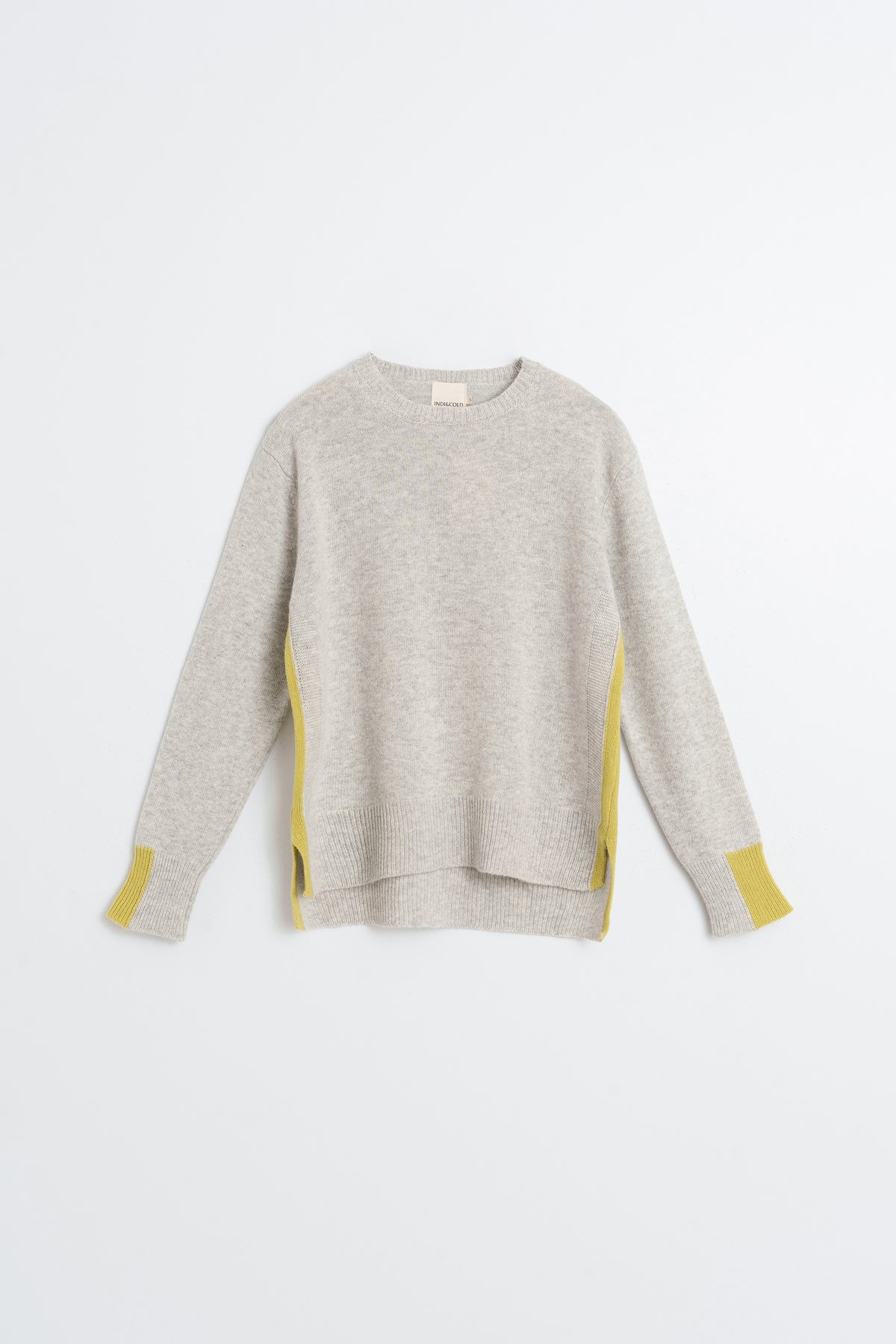 FLUORESCENT-DETAIL SWEATER WITH CASHMERE