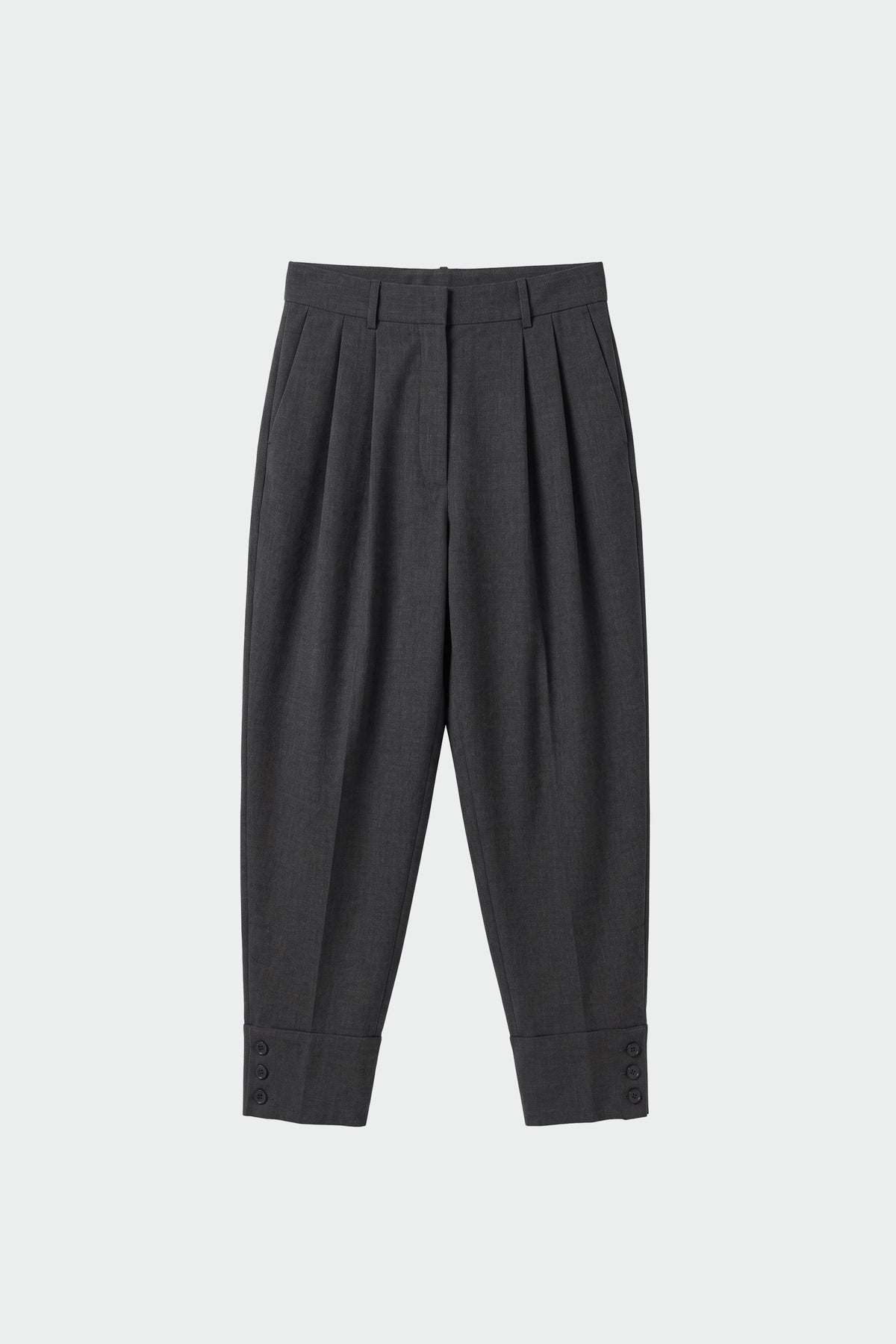 TAILORED PLEAT-FRONT TROUSERS