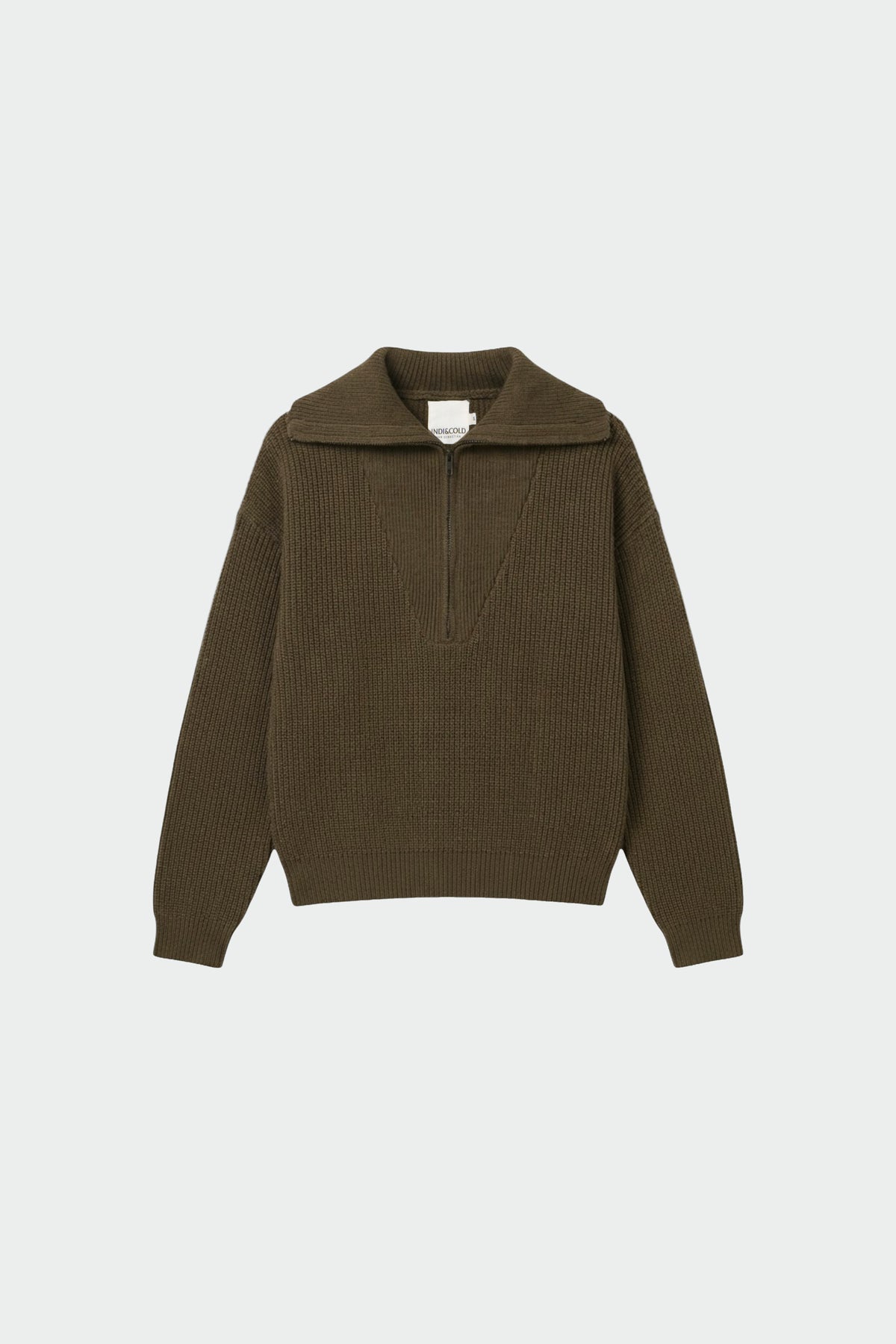 ZIP SWEATER WITH MERINO