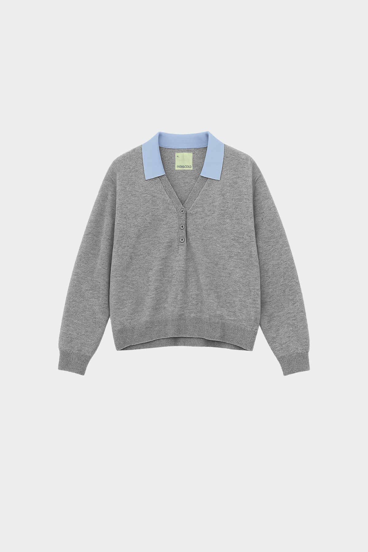MERINO WOOL SWEATER WITH CONTRAST COLLAR