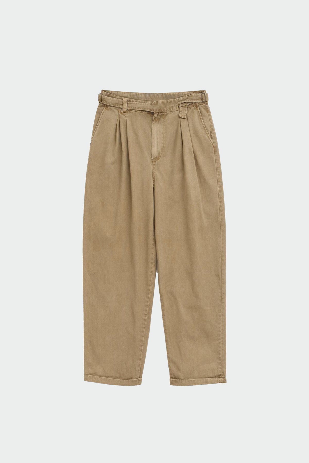 ORGANIC COTTON PLEATED TROUSERS