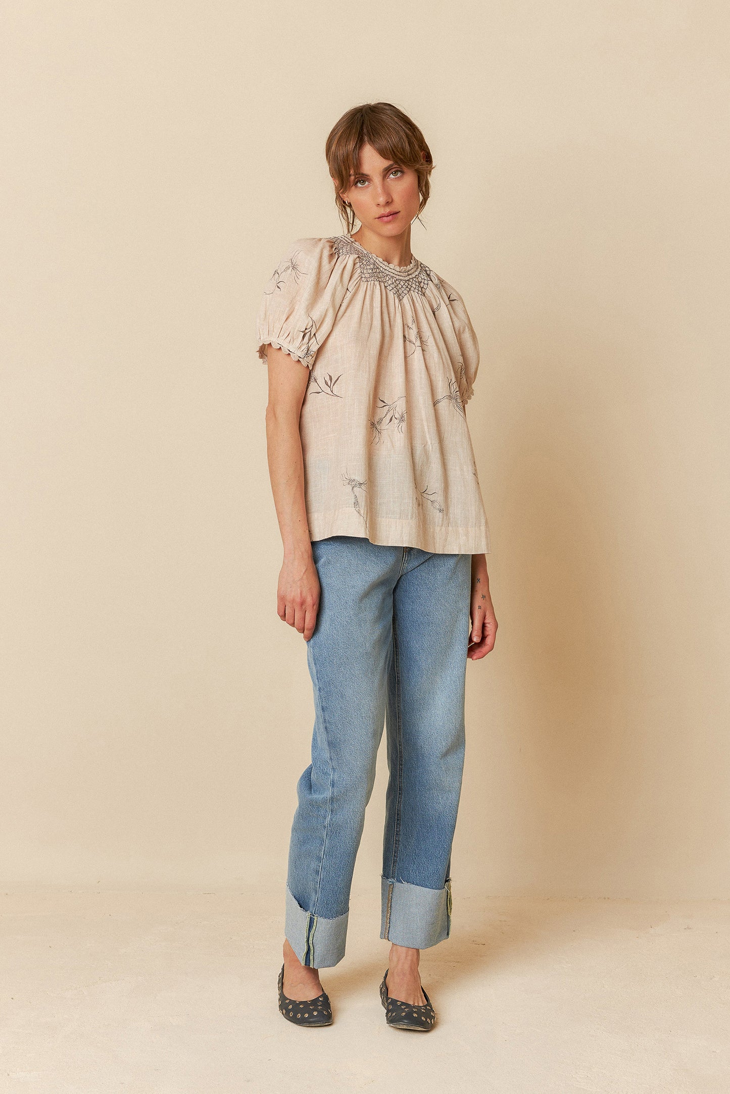 CROCHET DETAILS BLOUSE