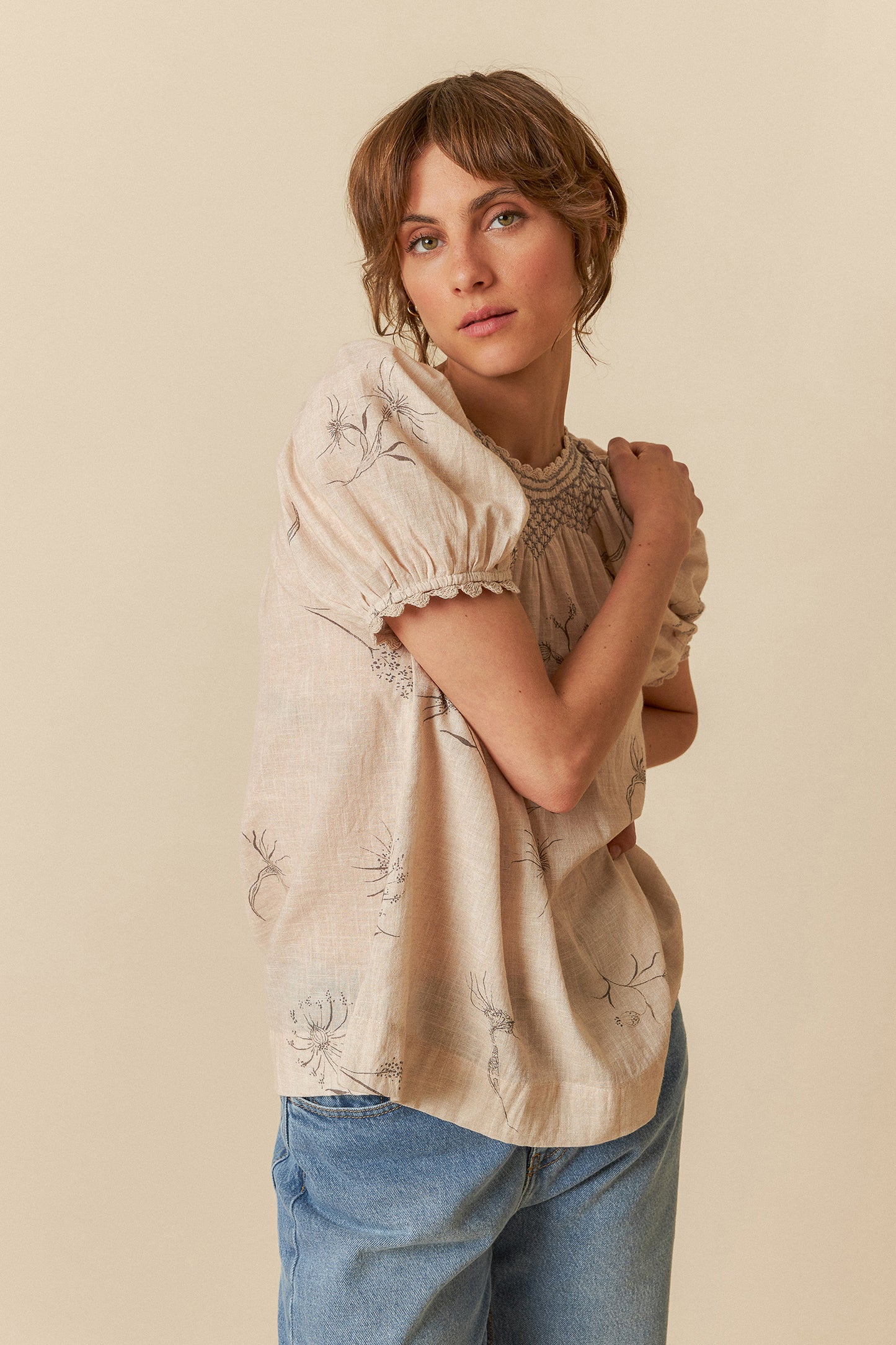 CROCHET DETAILS BLOUSE