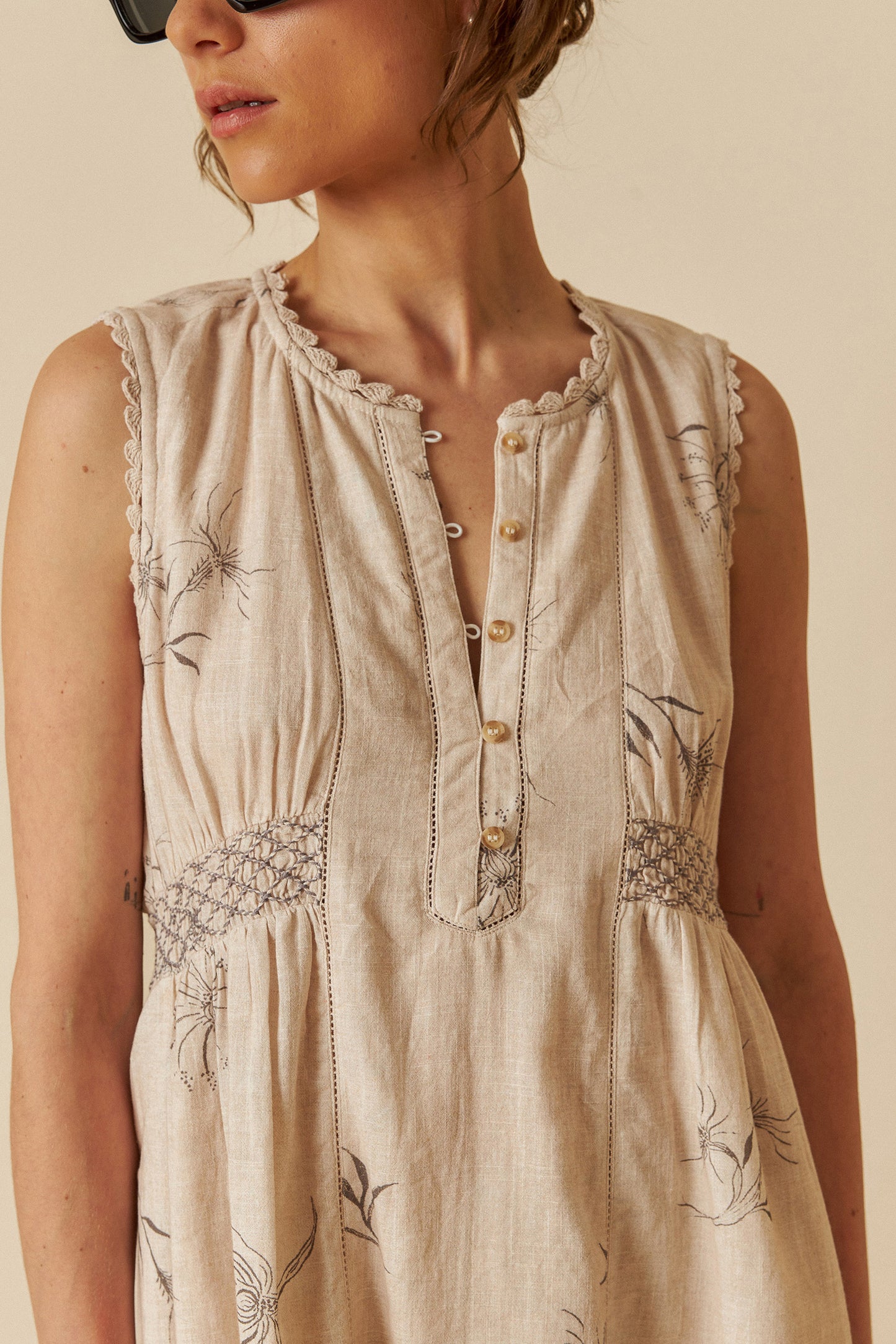 CROCHET DETAILS DRESS