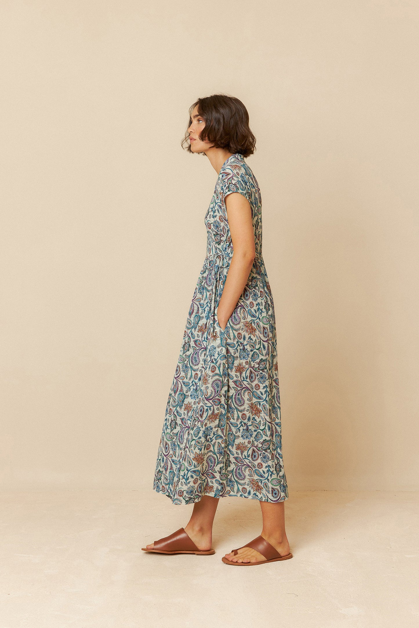 PAISLEY CROSSOVER DRESS