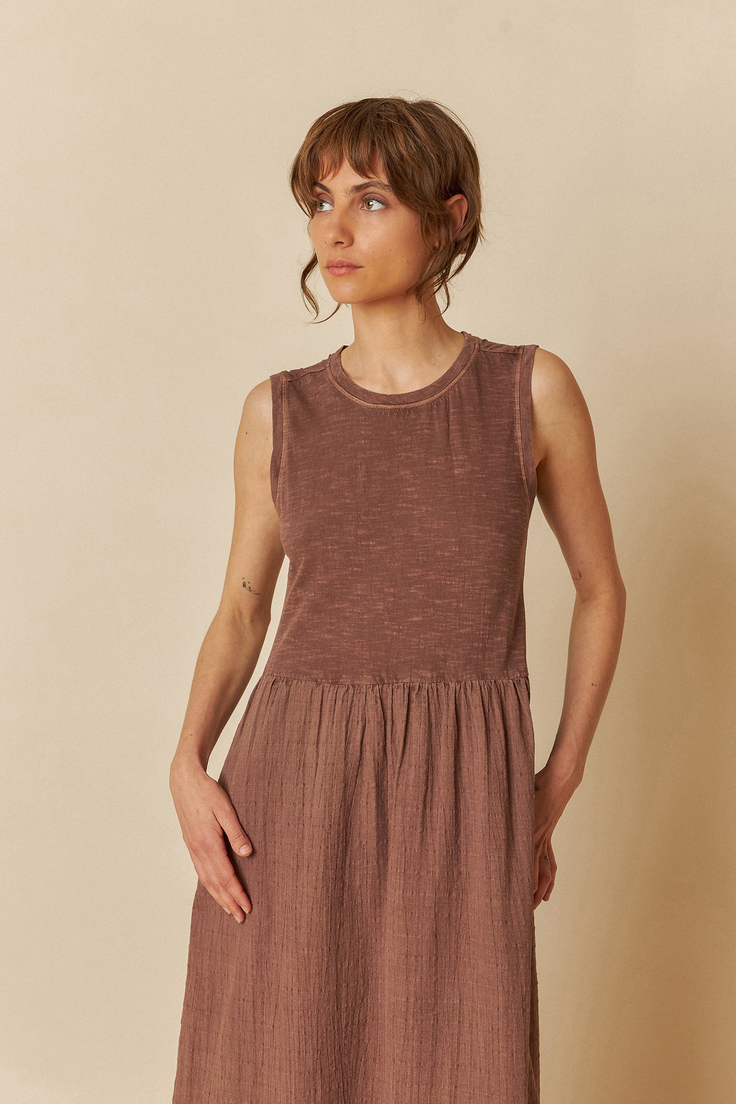 WASHED EFFECT DRESS