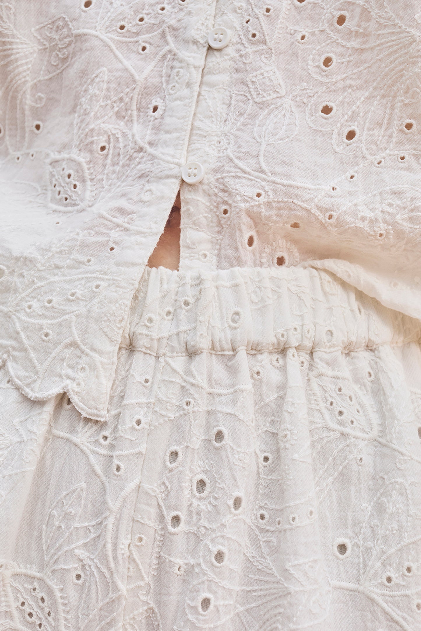 SCALLOPED-DETAILS SHIRT