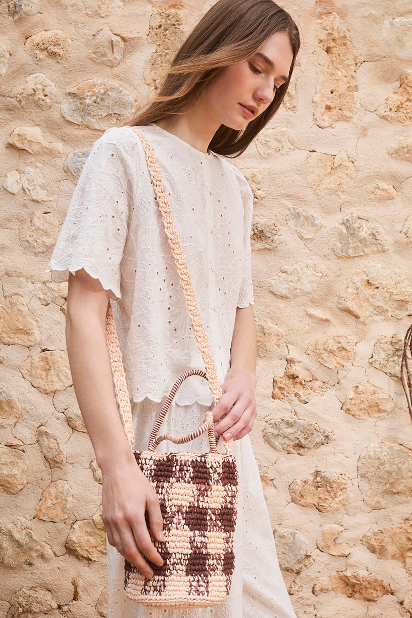 SCALLOPED-DETAILS SHIRT