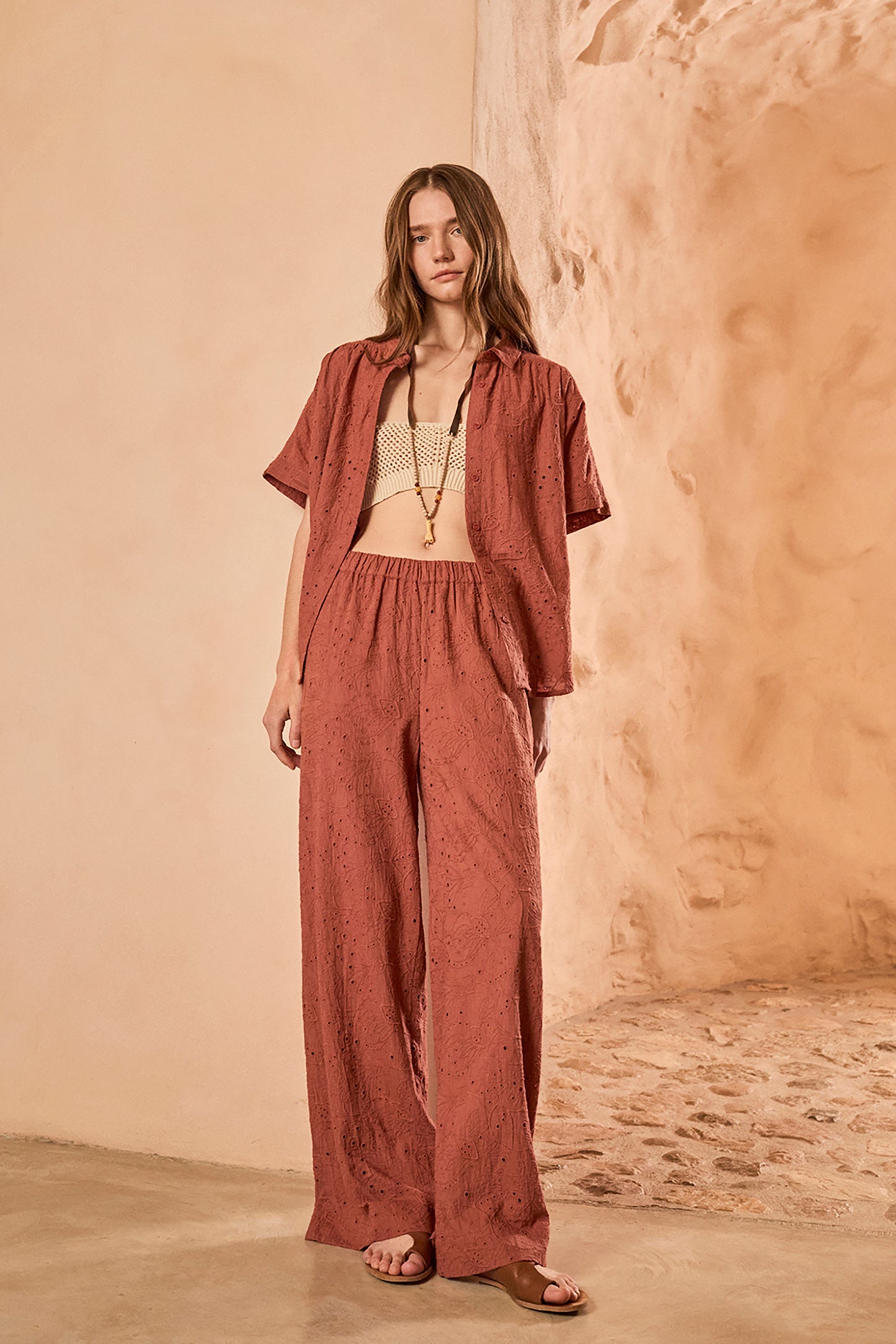 SCHIFFLI EMBROIDERY PANT