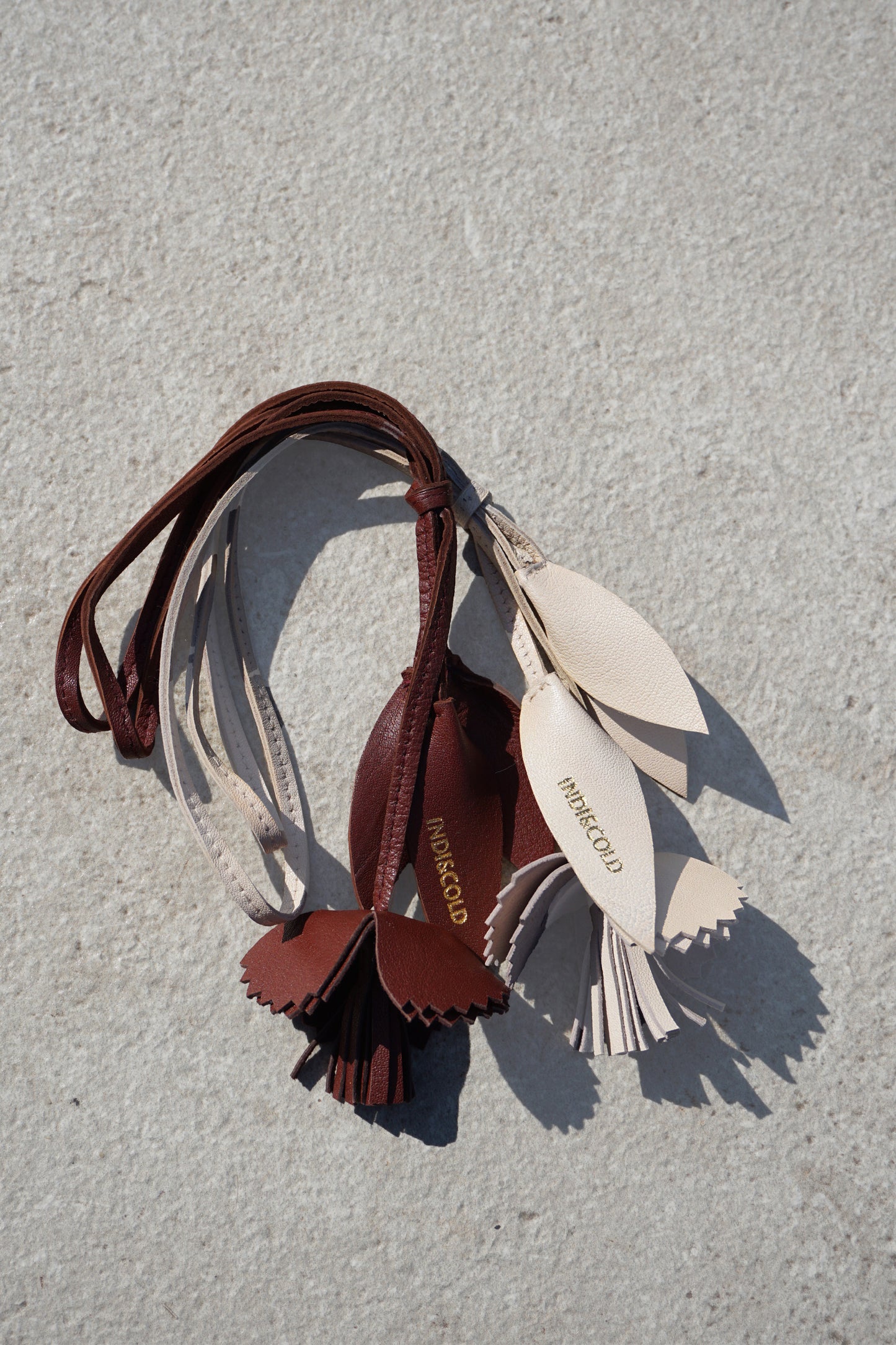 CAMELLIA LEATHER CHARM