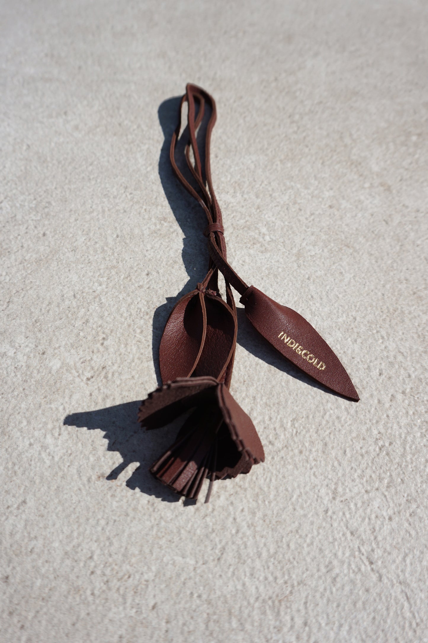 CAMELLIA LEATHER CHARM