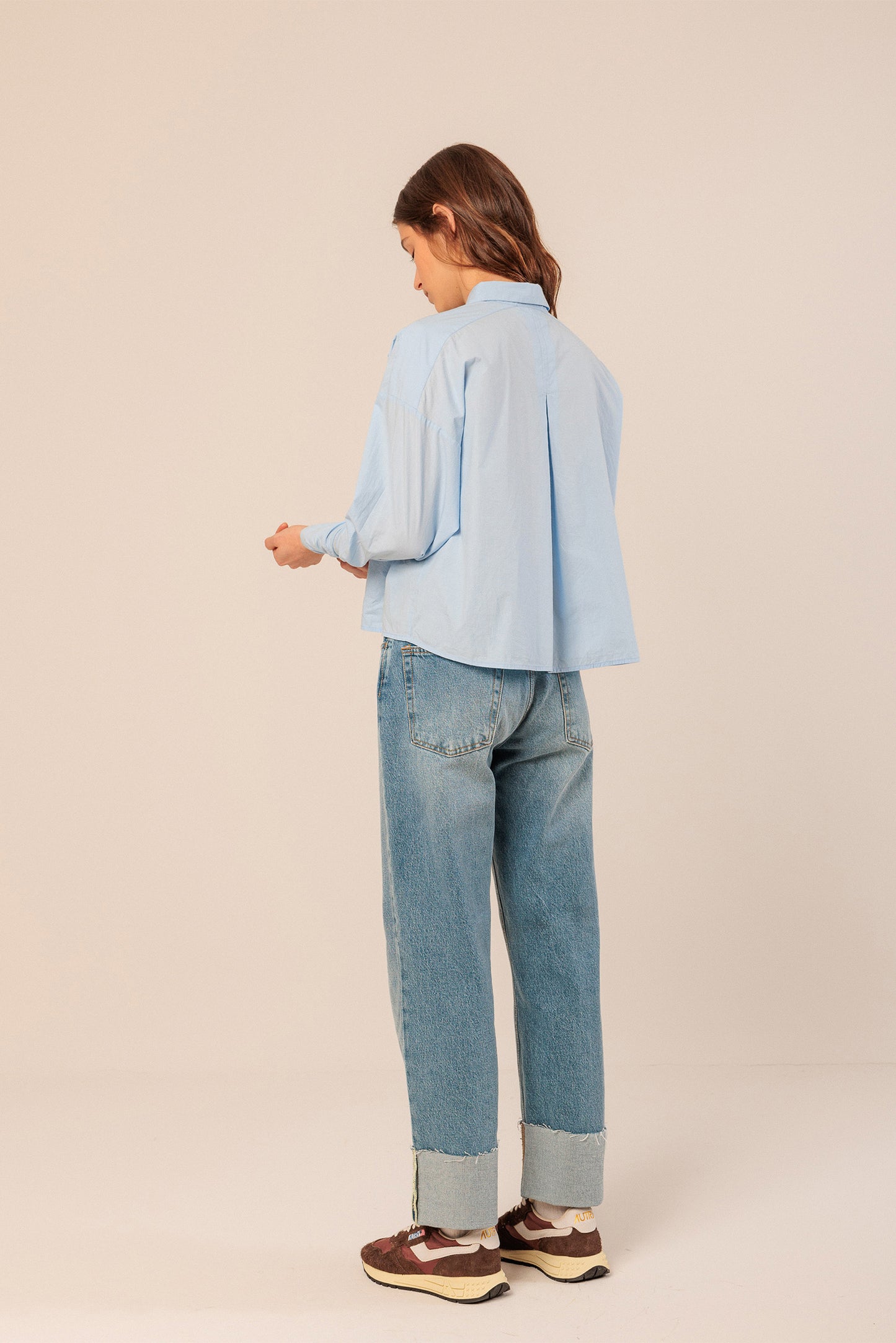 TURNED DENIM PANTS