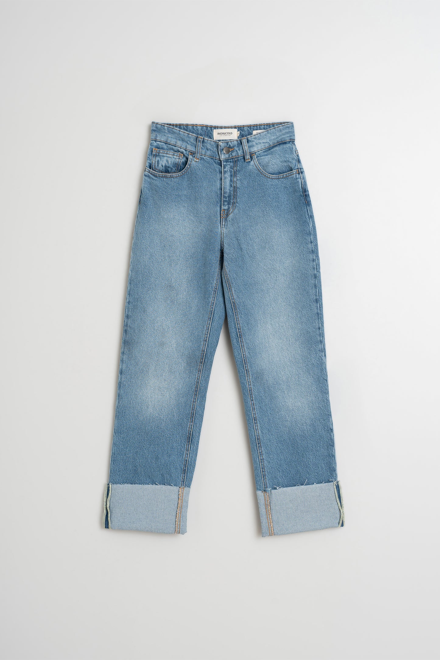 TURNED DENIM PANTS