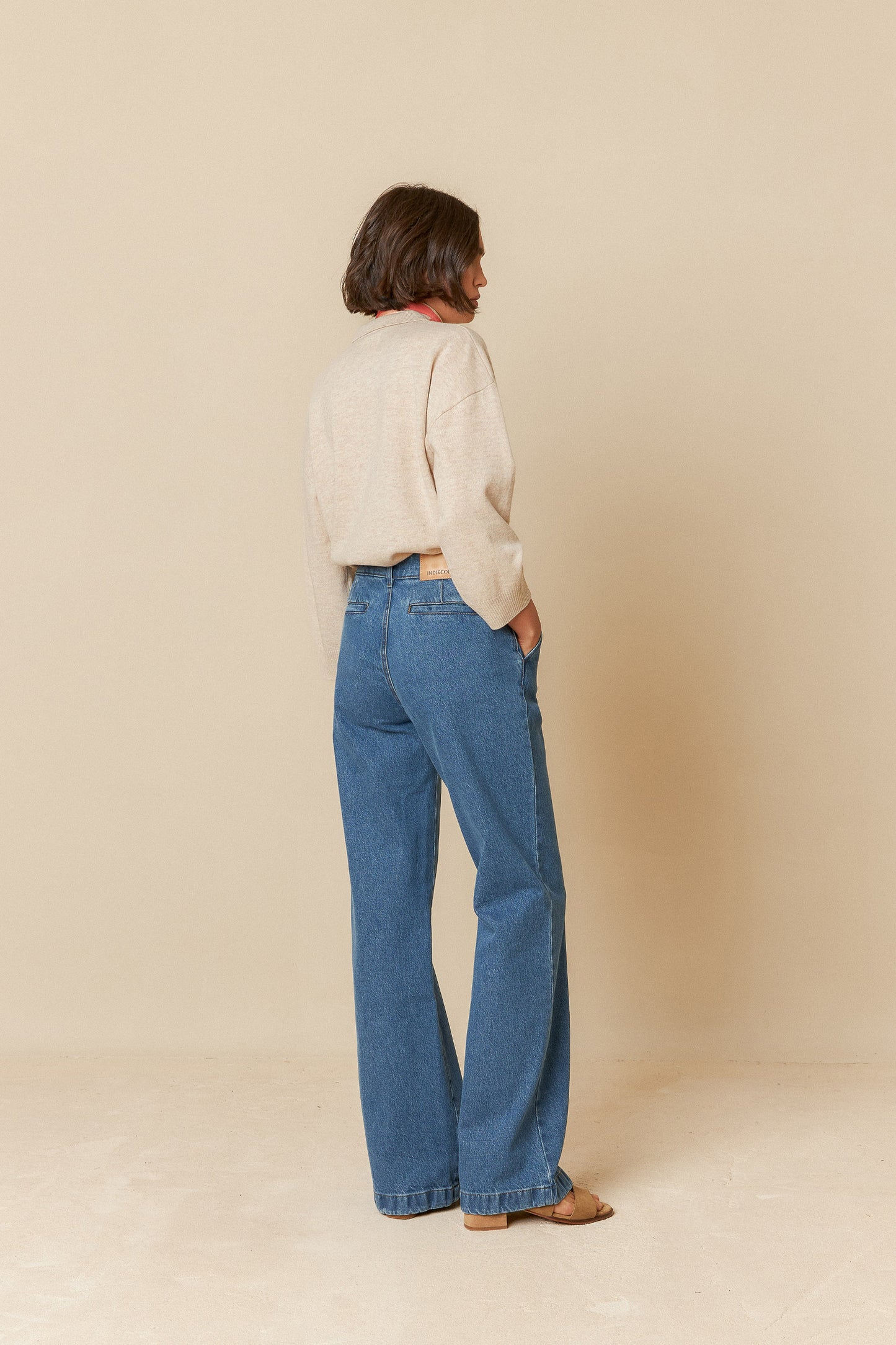 WIDE LEG CHINO PANTS