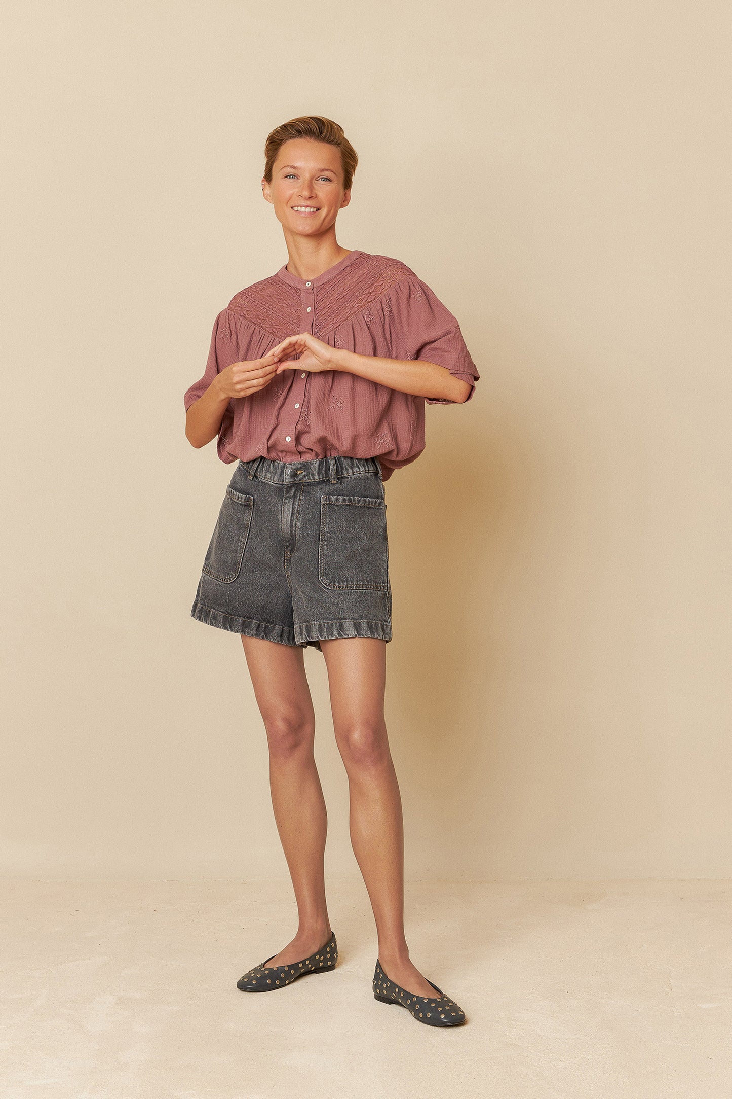 RETRO DENIM SHORTS
