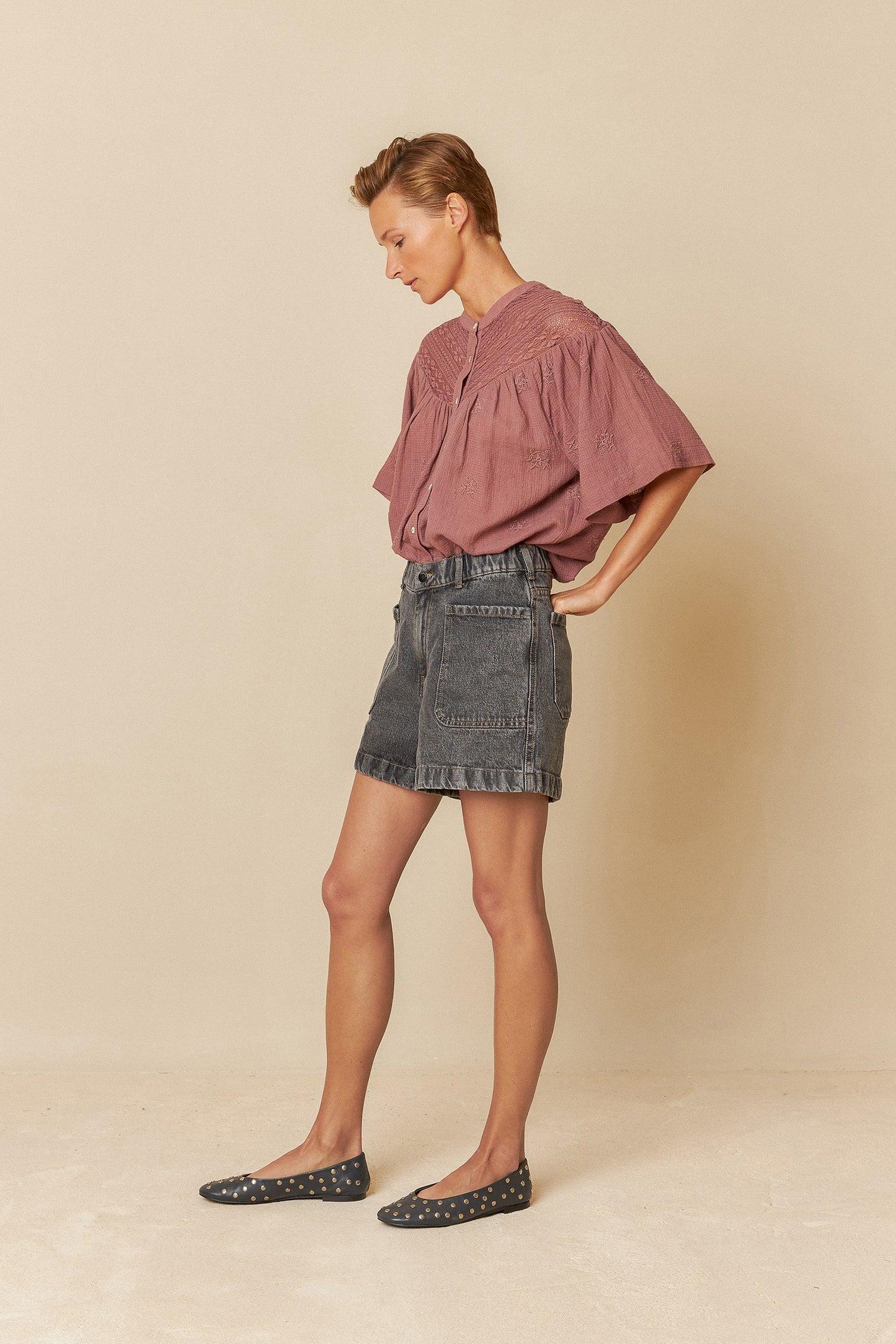 RETRO DENIM SHORTS