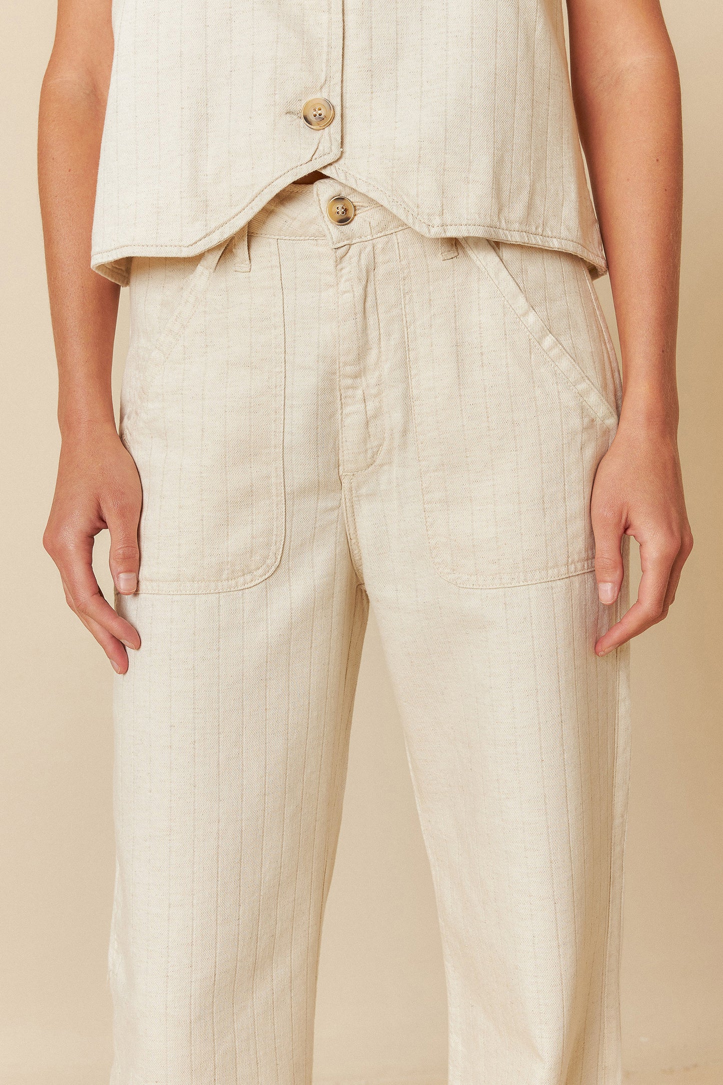PINSTRIPE TWILL PANTS