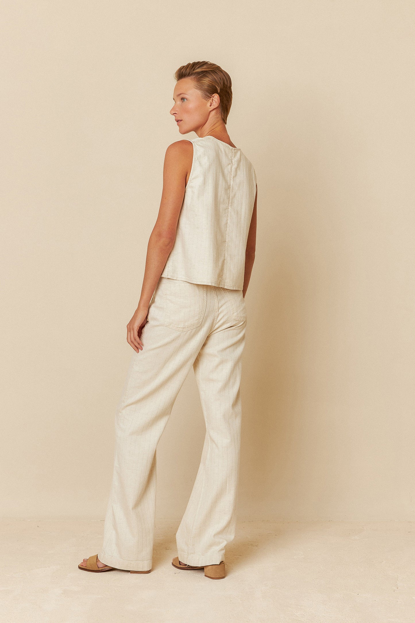 PINSTRIPE TWILL PANTS