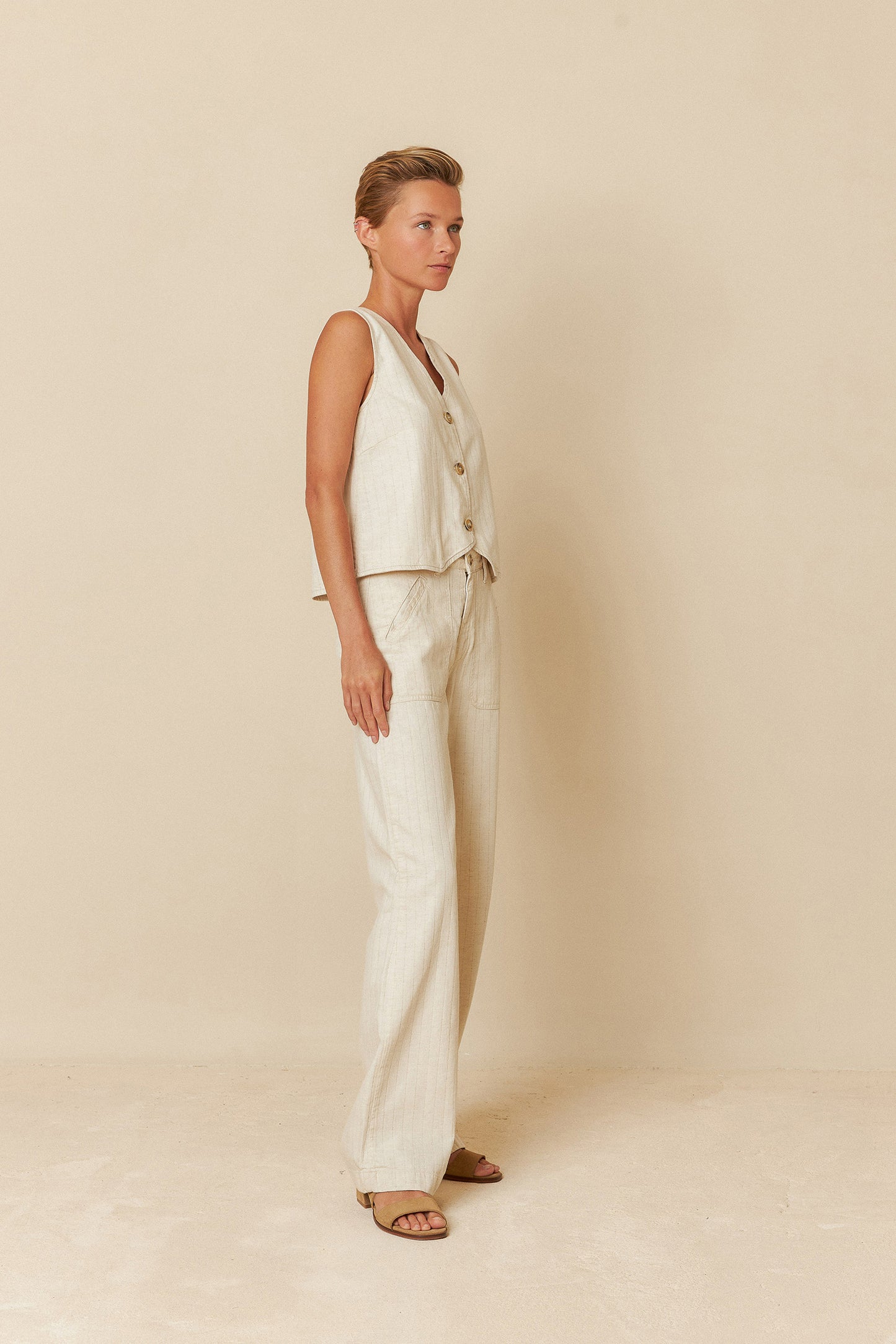 PINSTRIPE TWILL VEST