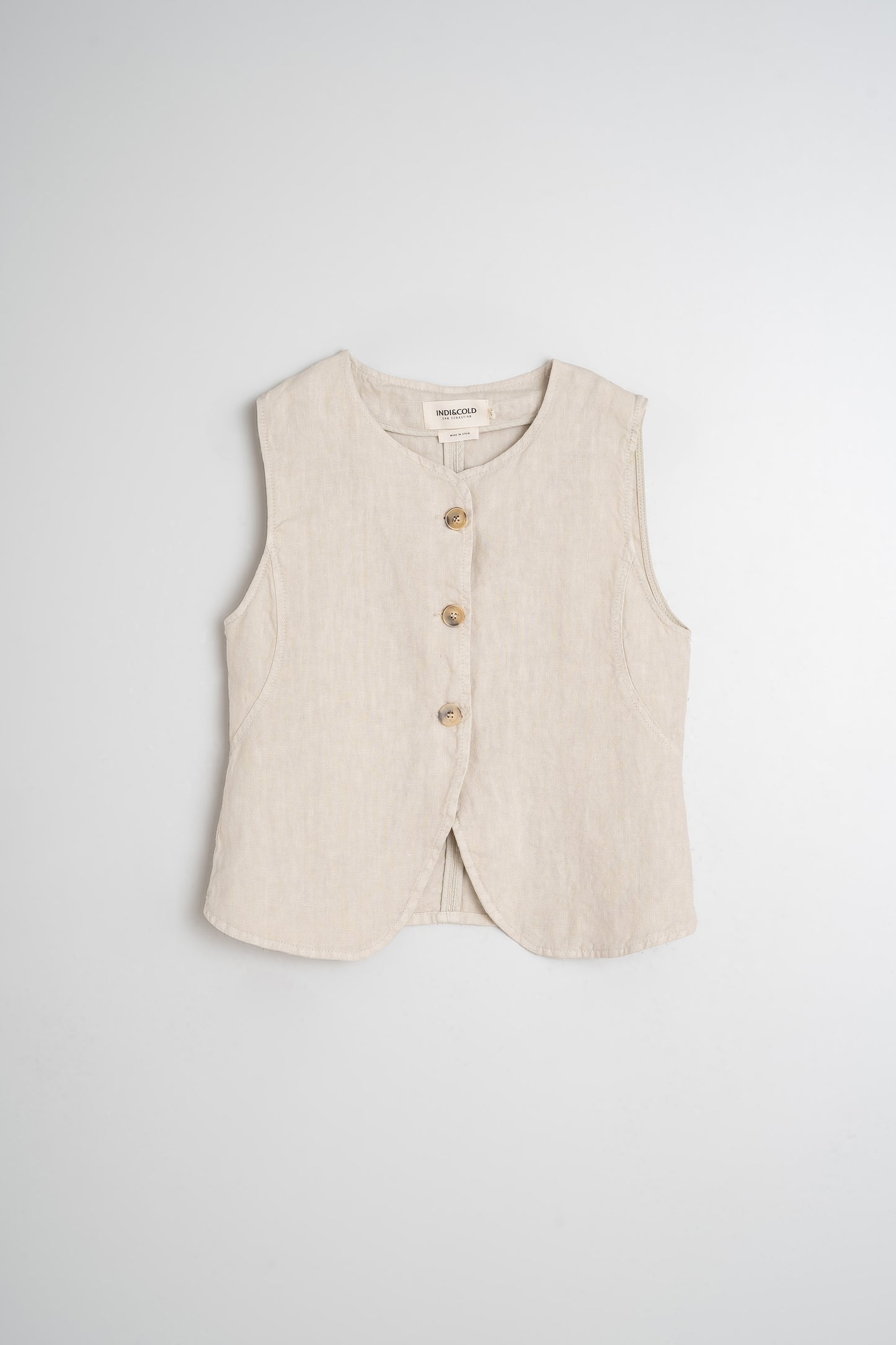 BASIC LINEN VEST