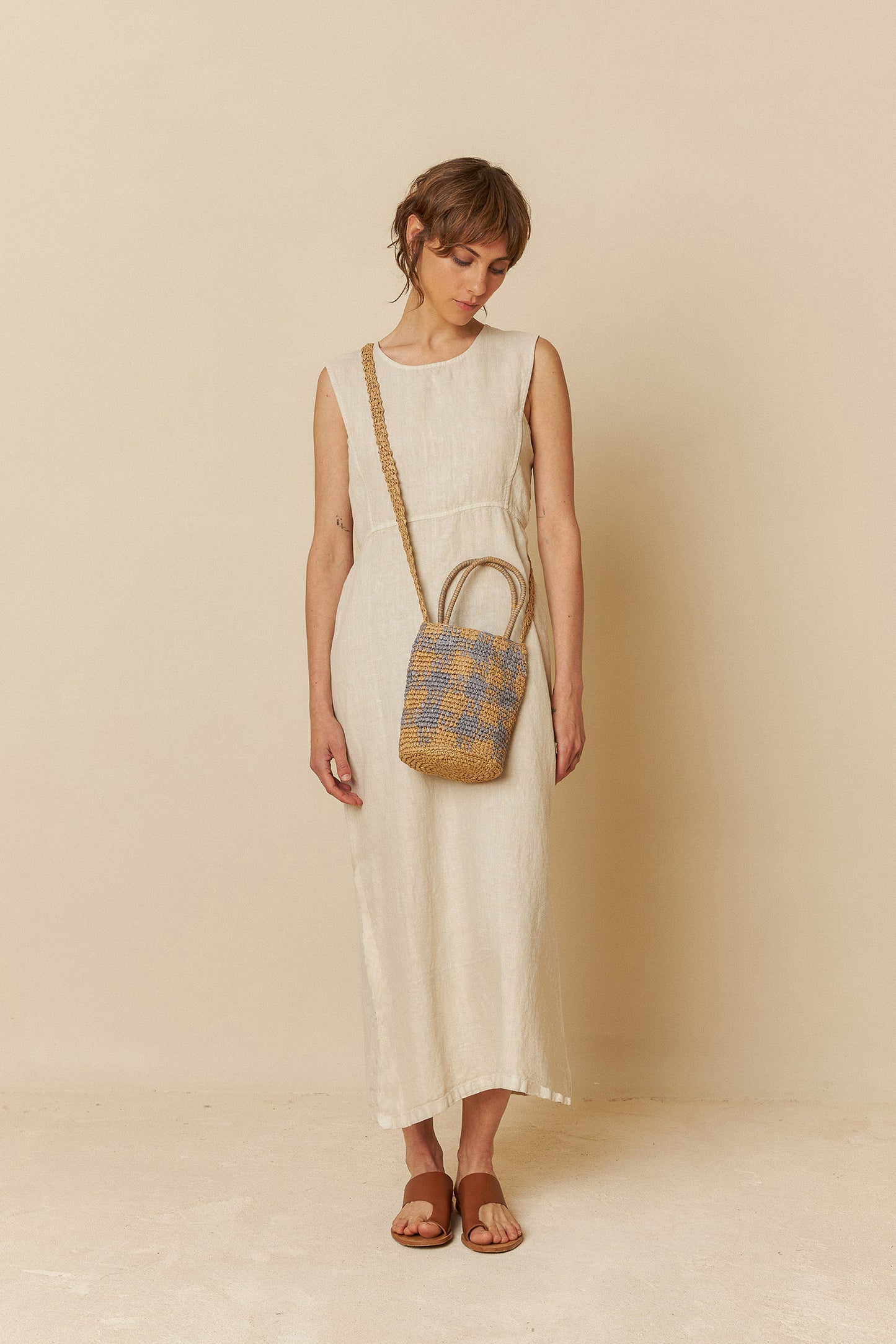 LINEN MIDI DRESS
