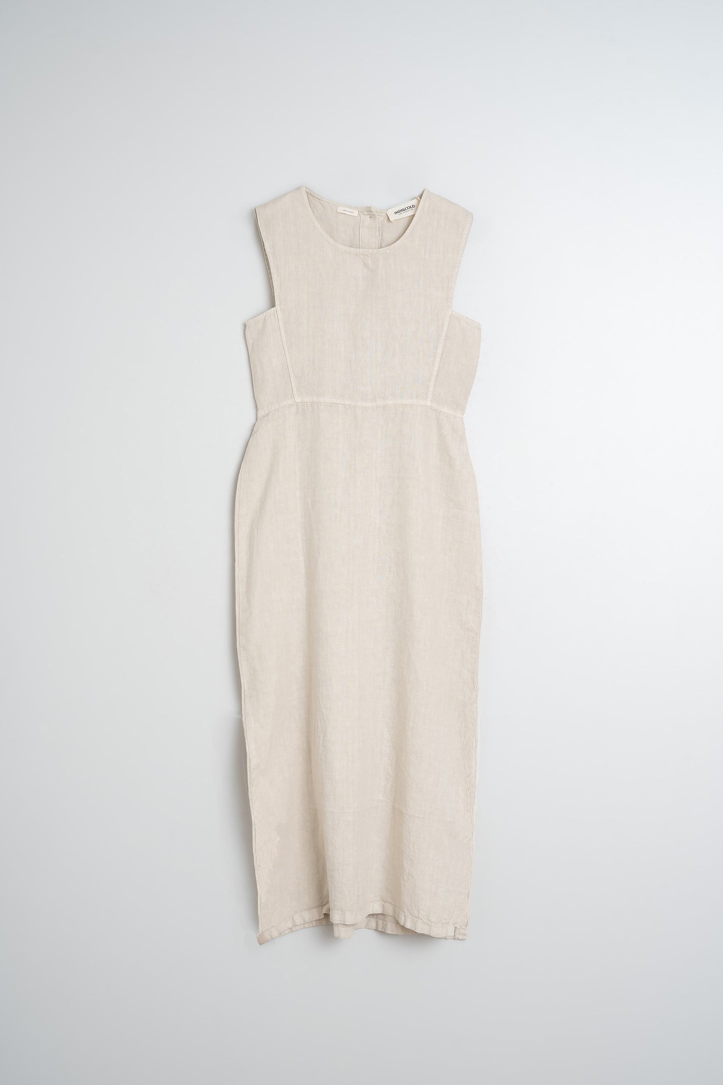 LINEN MIDI DRESS
