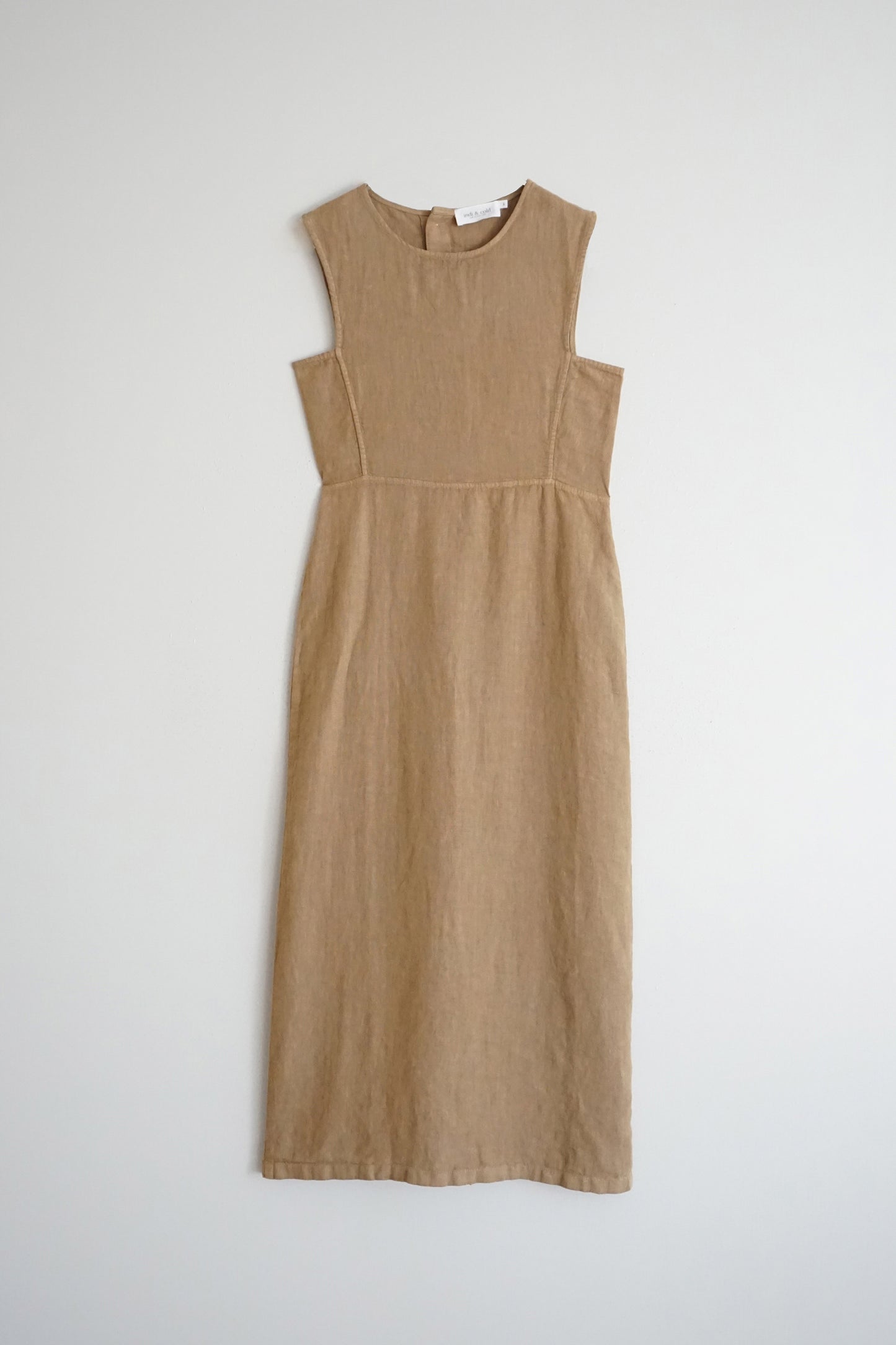 LINEN MIDI DRESS