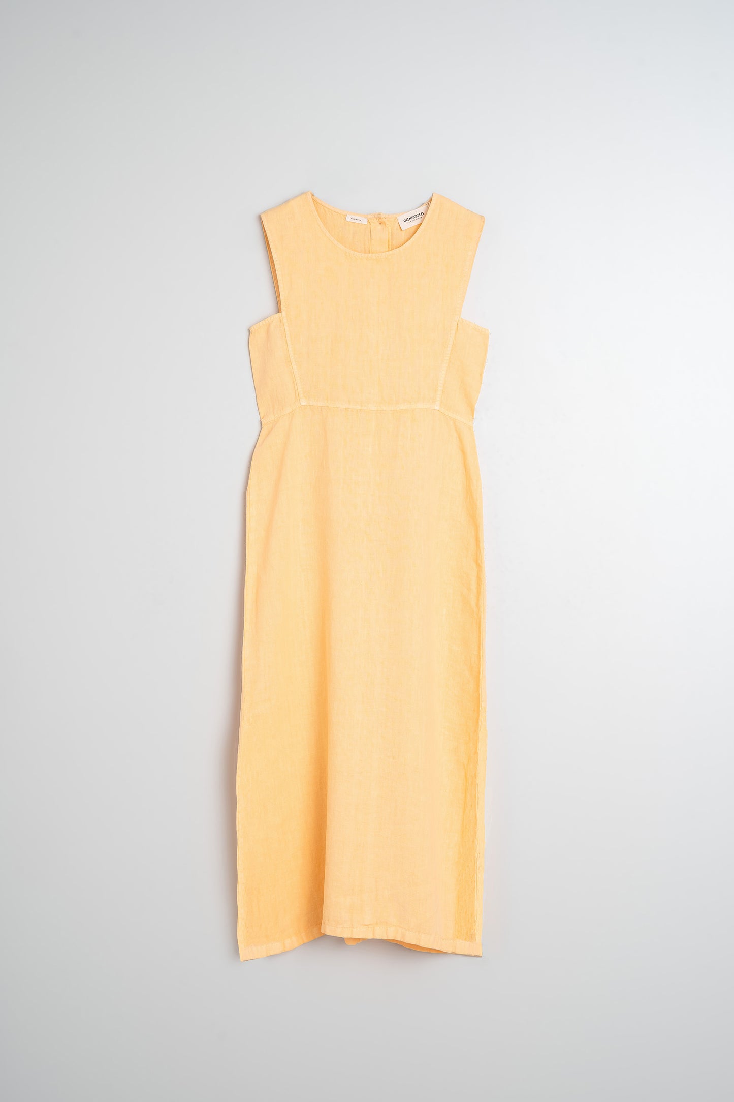 LINEN MIDI DRESS
