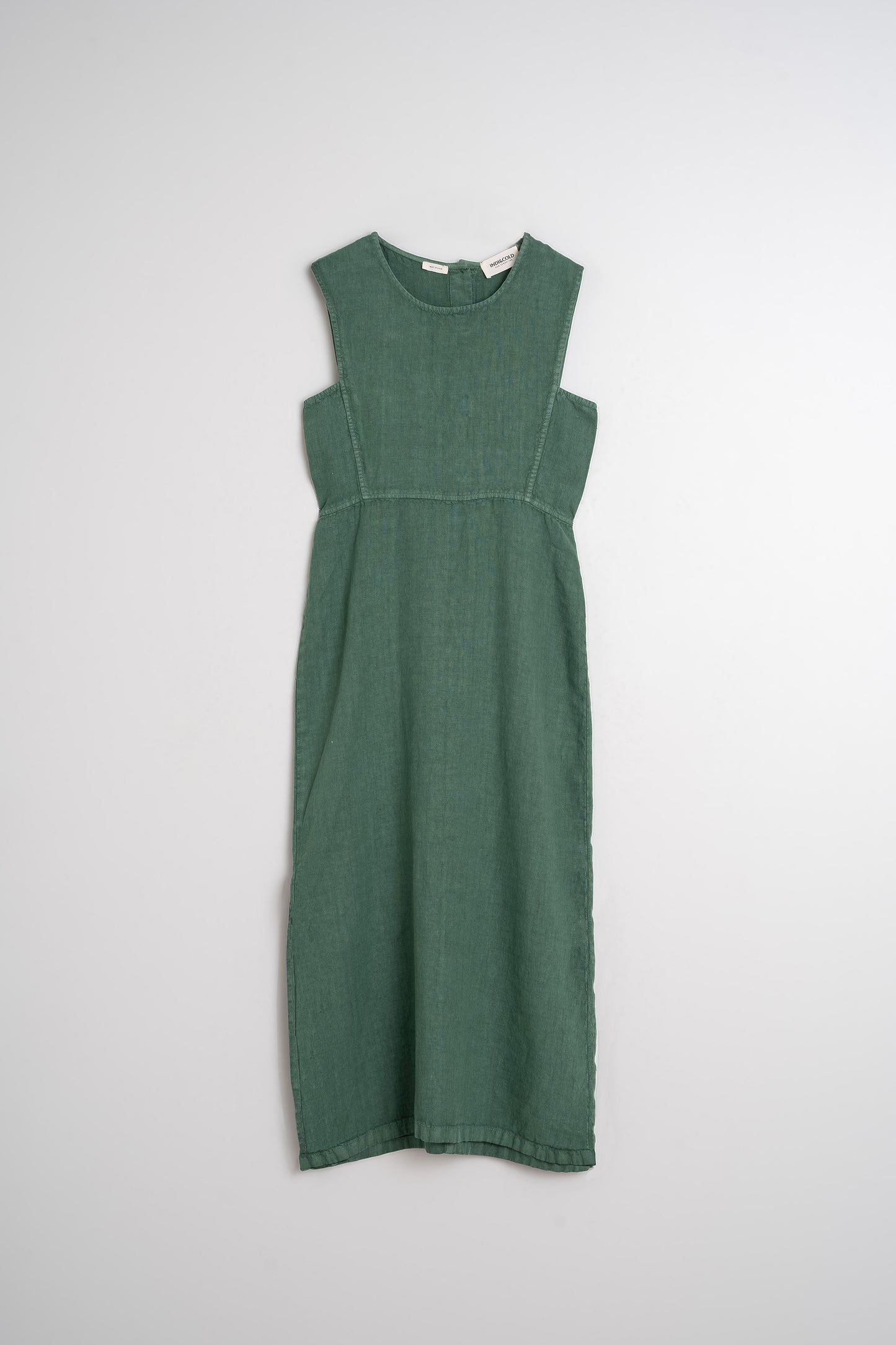 LINEN MIDI DRESS