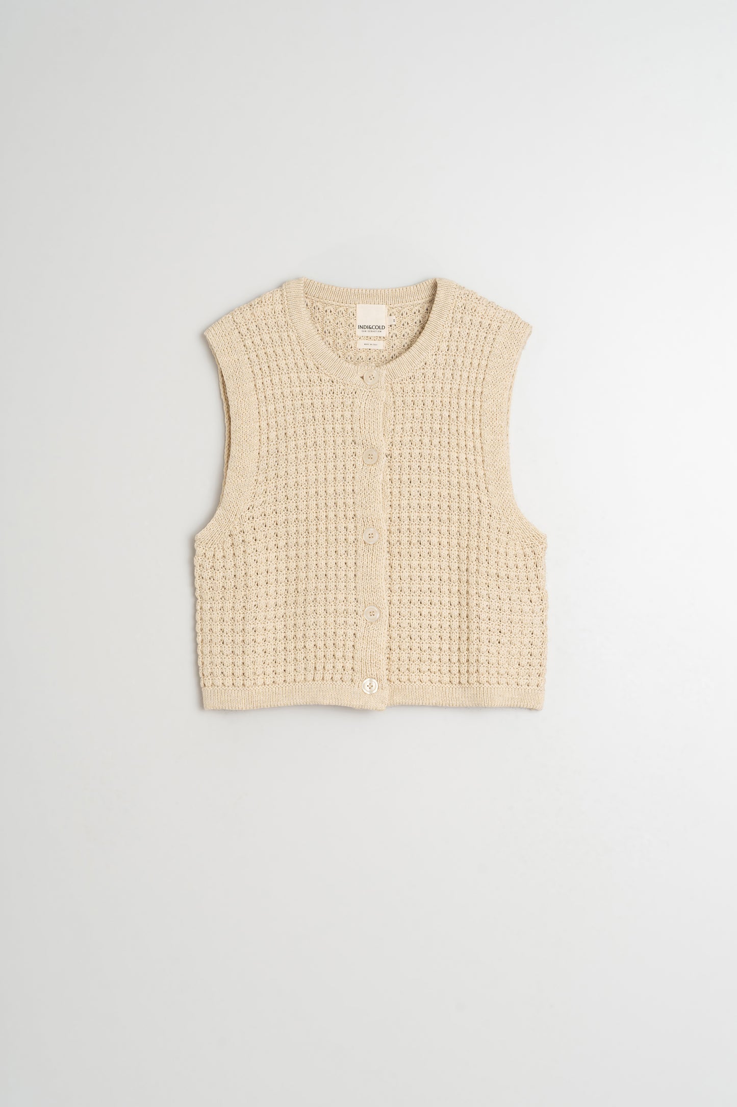 BASKET WEAVE KNIT VEST