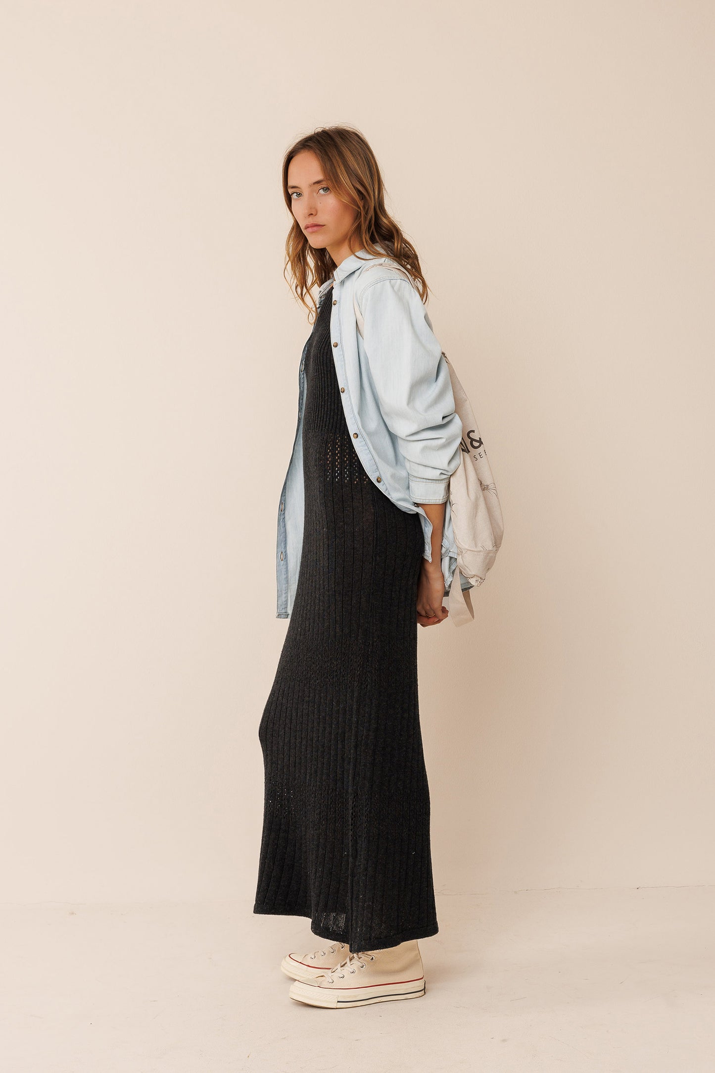 RIBBED KNIT DRESS