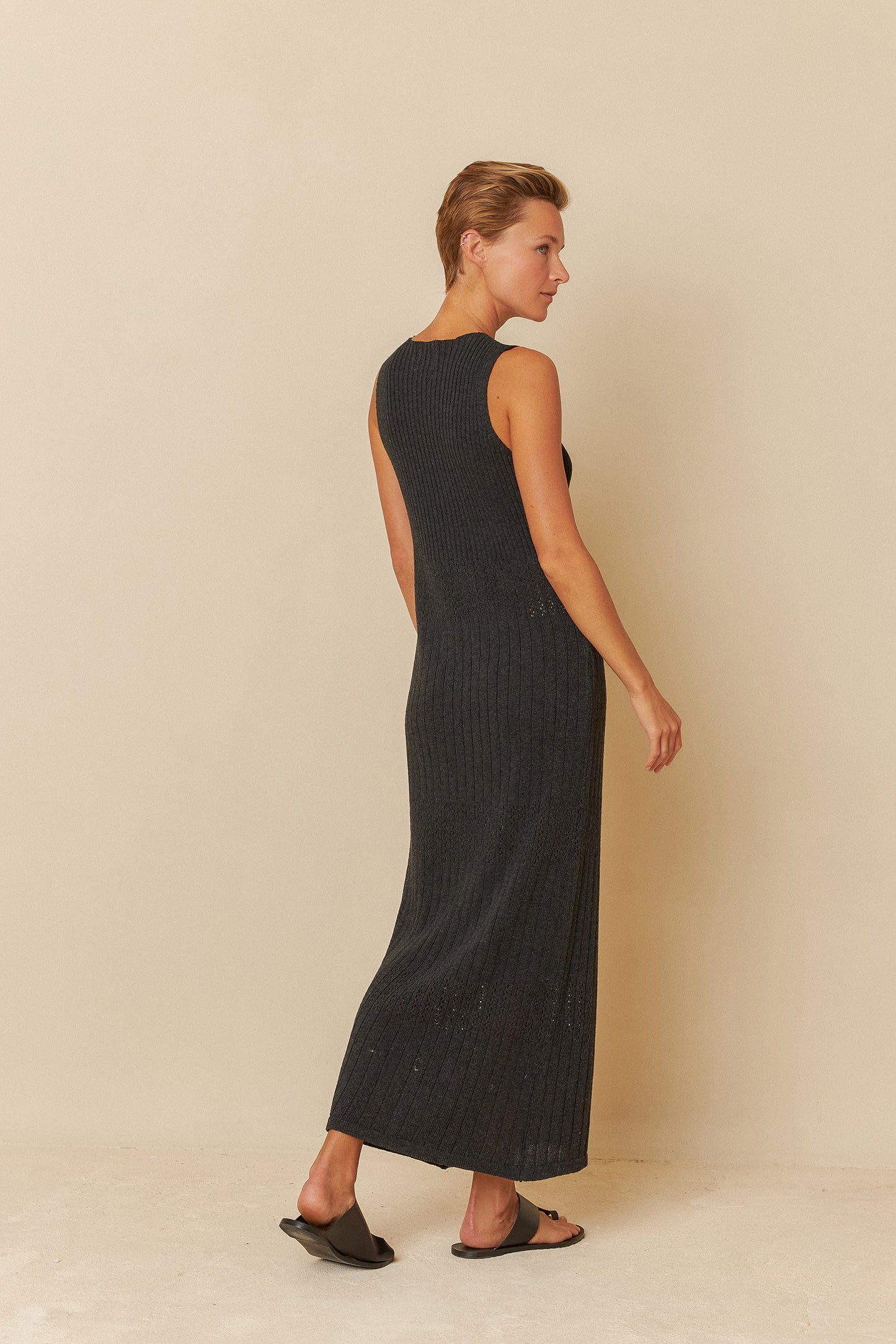 RIBBED KNIT DRESS