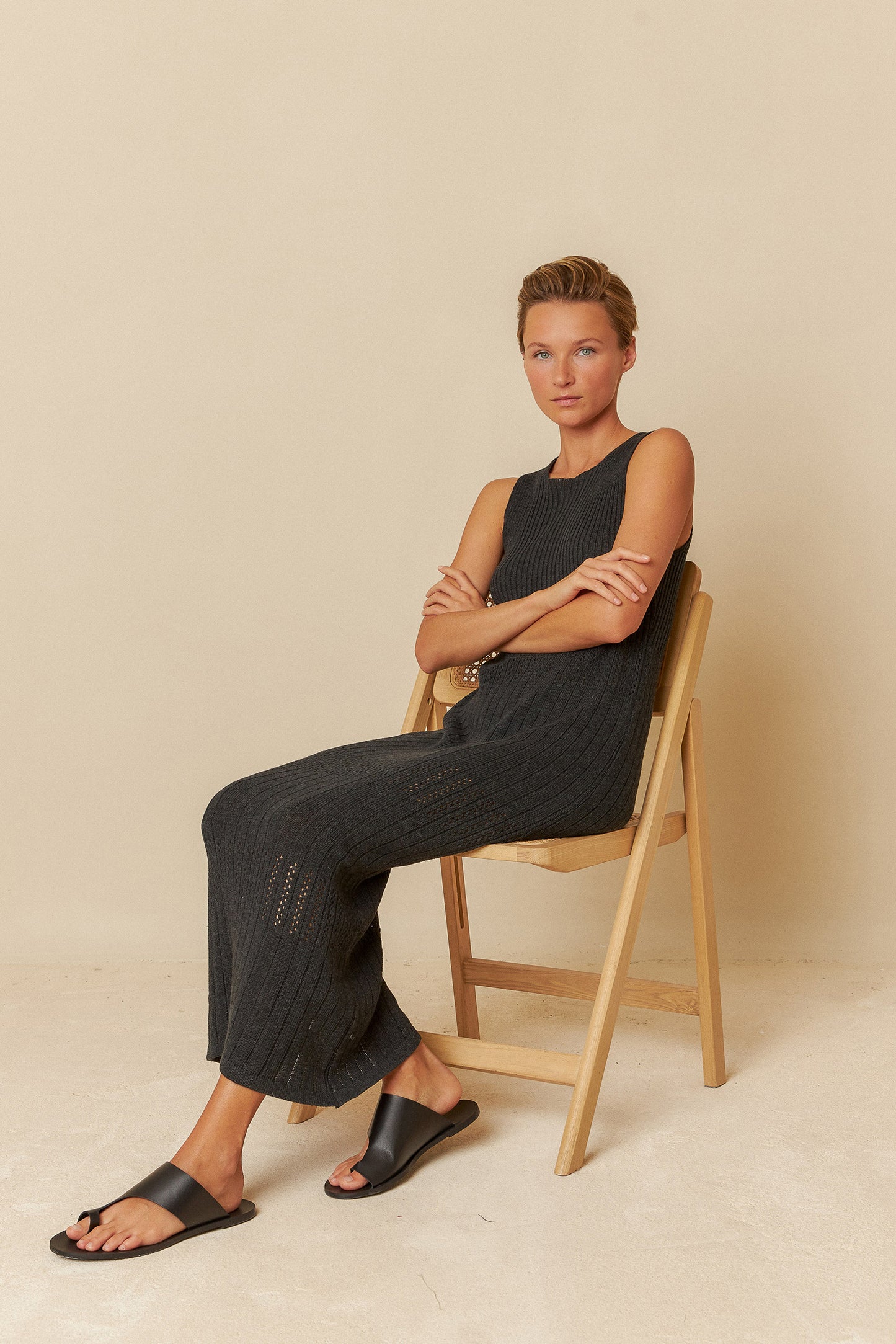 RIBBED KNIT DRESS