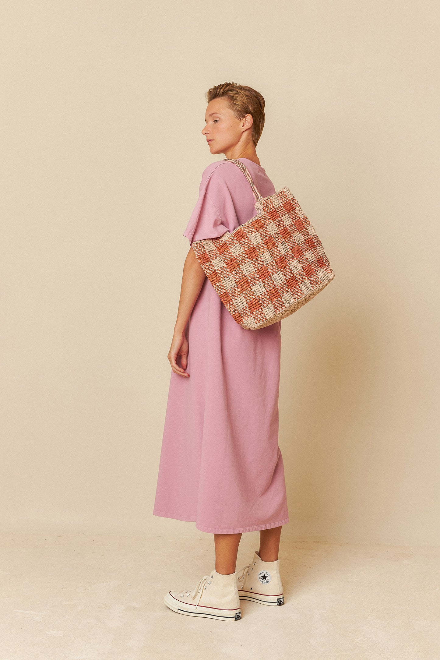 FLEECE DRESS WITH SLITS
