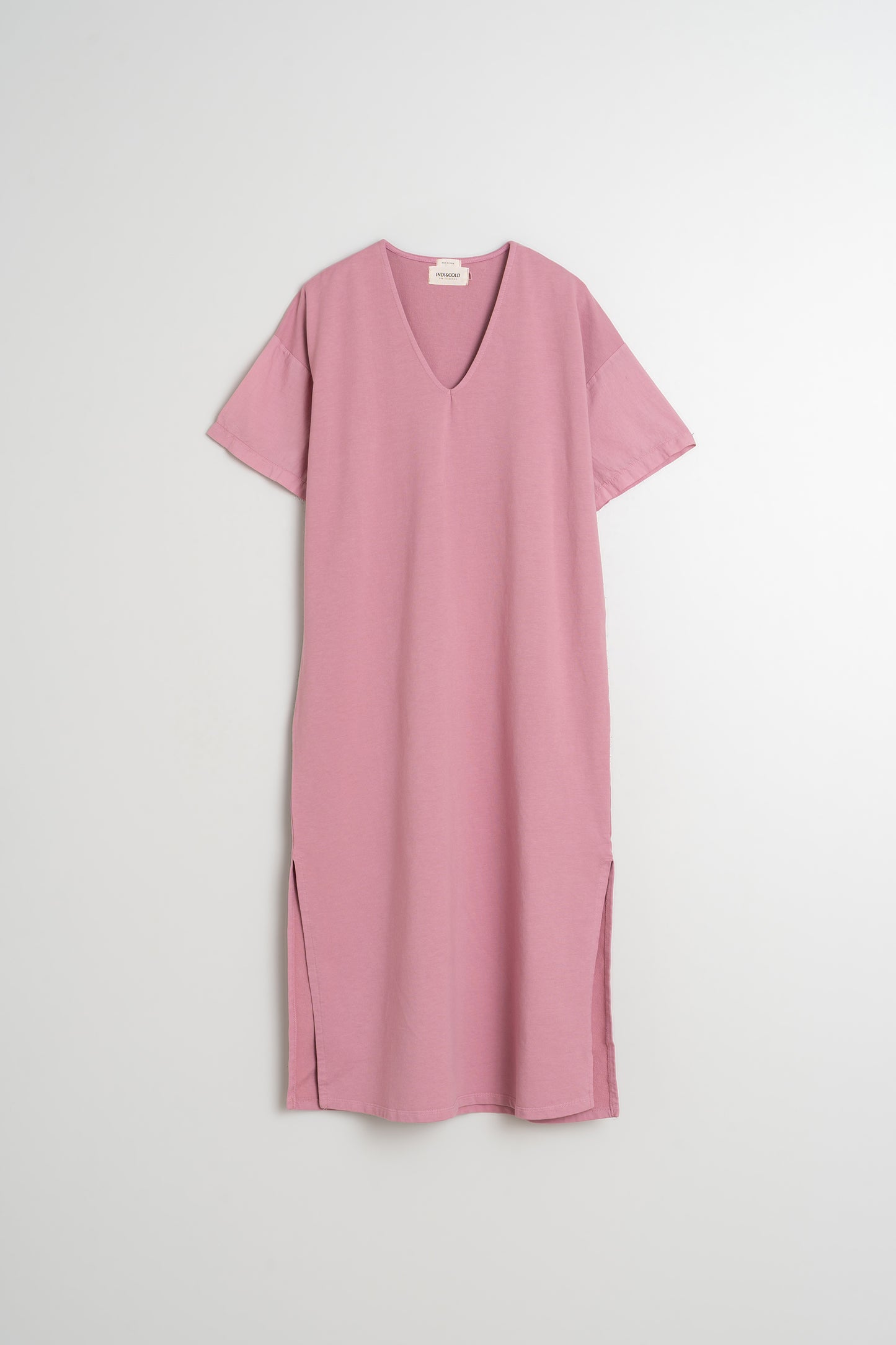 FLEECE DRESS WITH SLITS