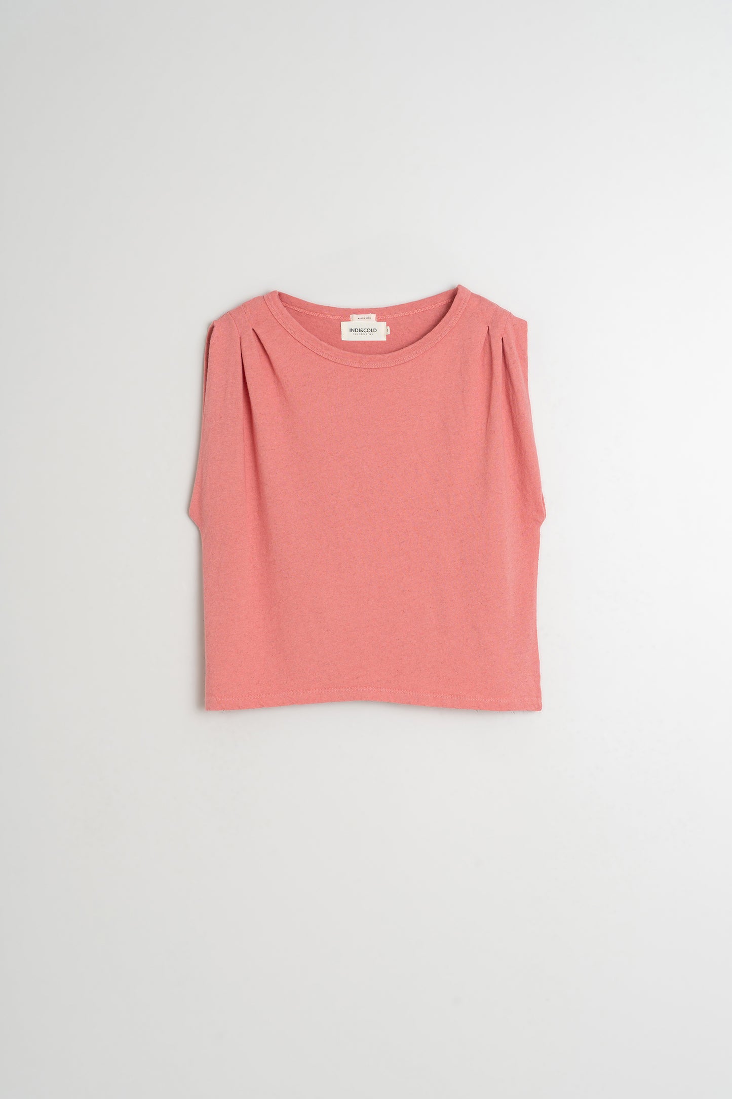 PLEATED MELANGE T-SHIRT